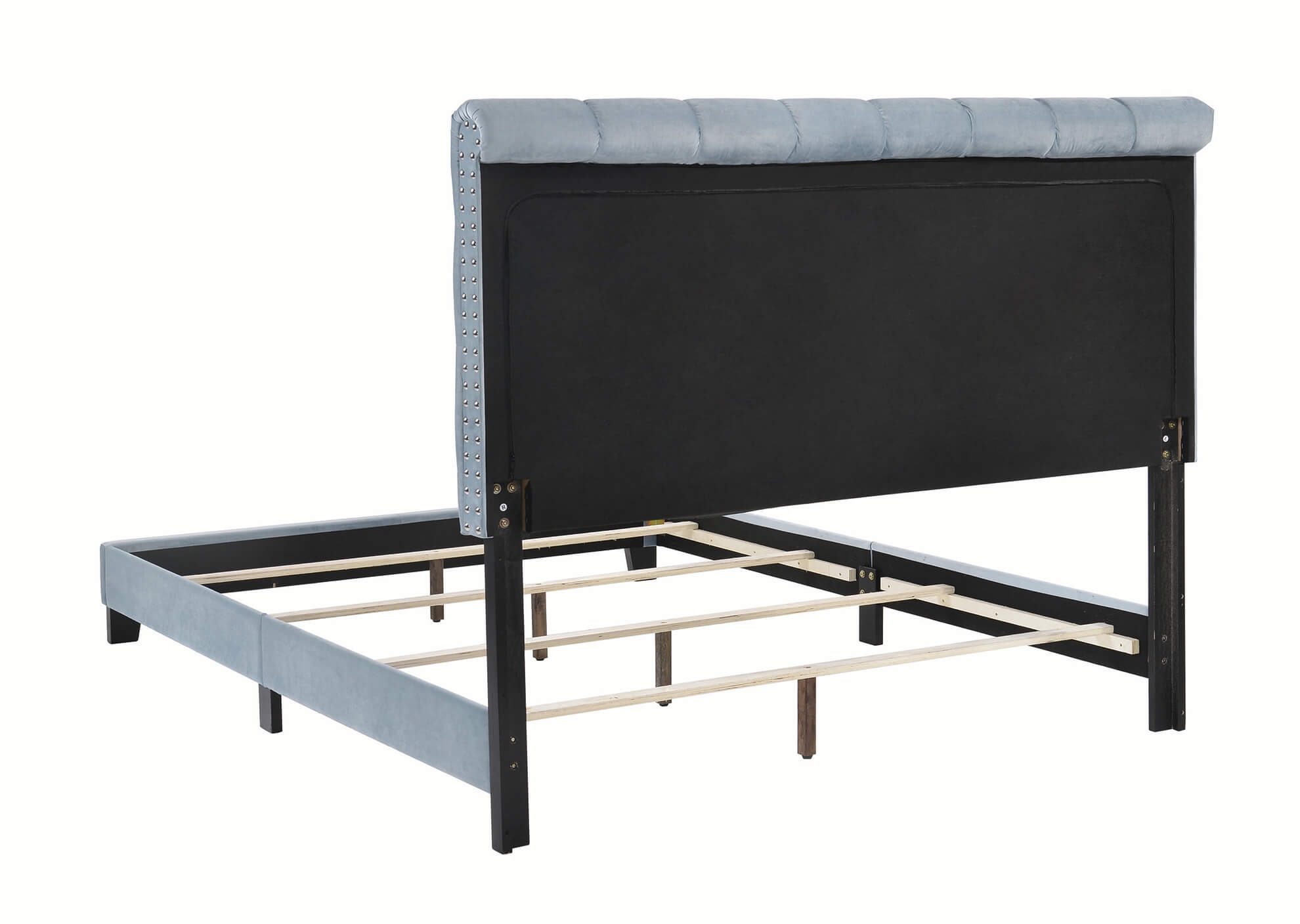 Warner Velvet Upholstered Bed, Eastern King Size