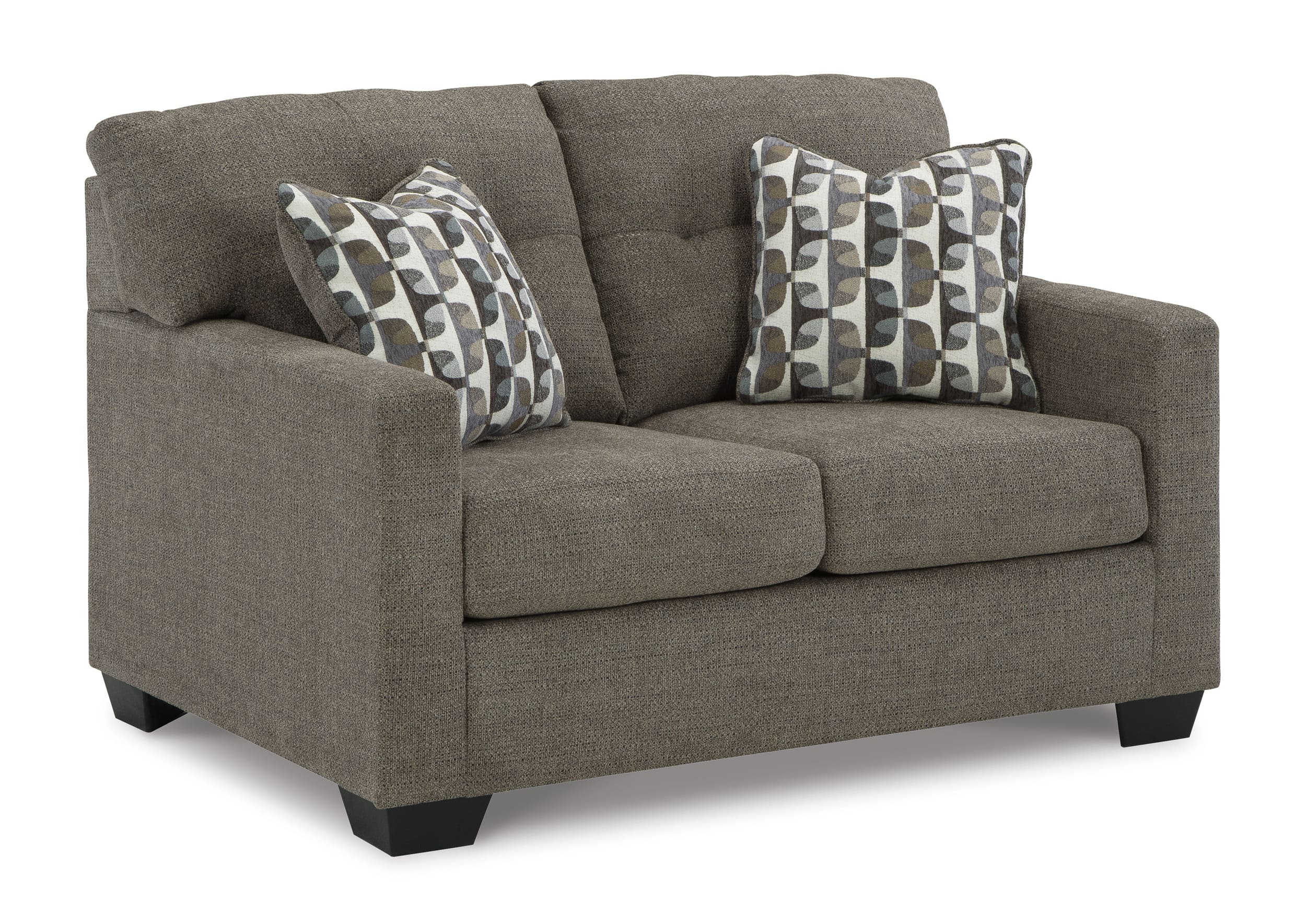 Mahoney Polyester Chocolate Loveseat