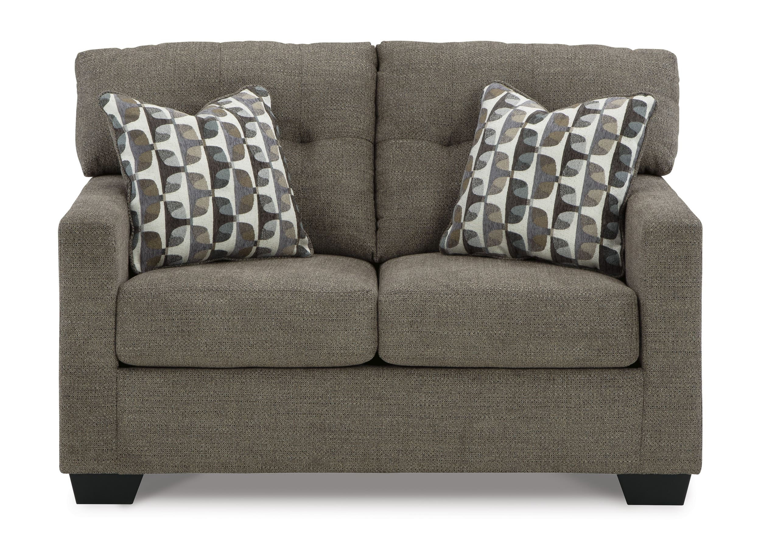 Ashley Mahoney Polyester Chocolate Loveseat