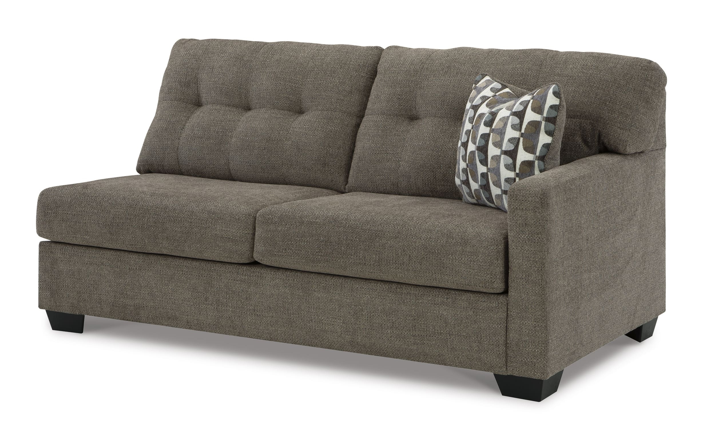 Mahoney 2-Piece Polyester L-Shaped Sectional Sofa w/Left Arm Chaise Facing