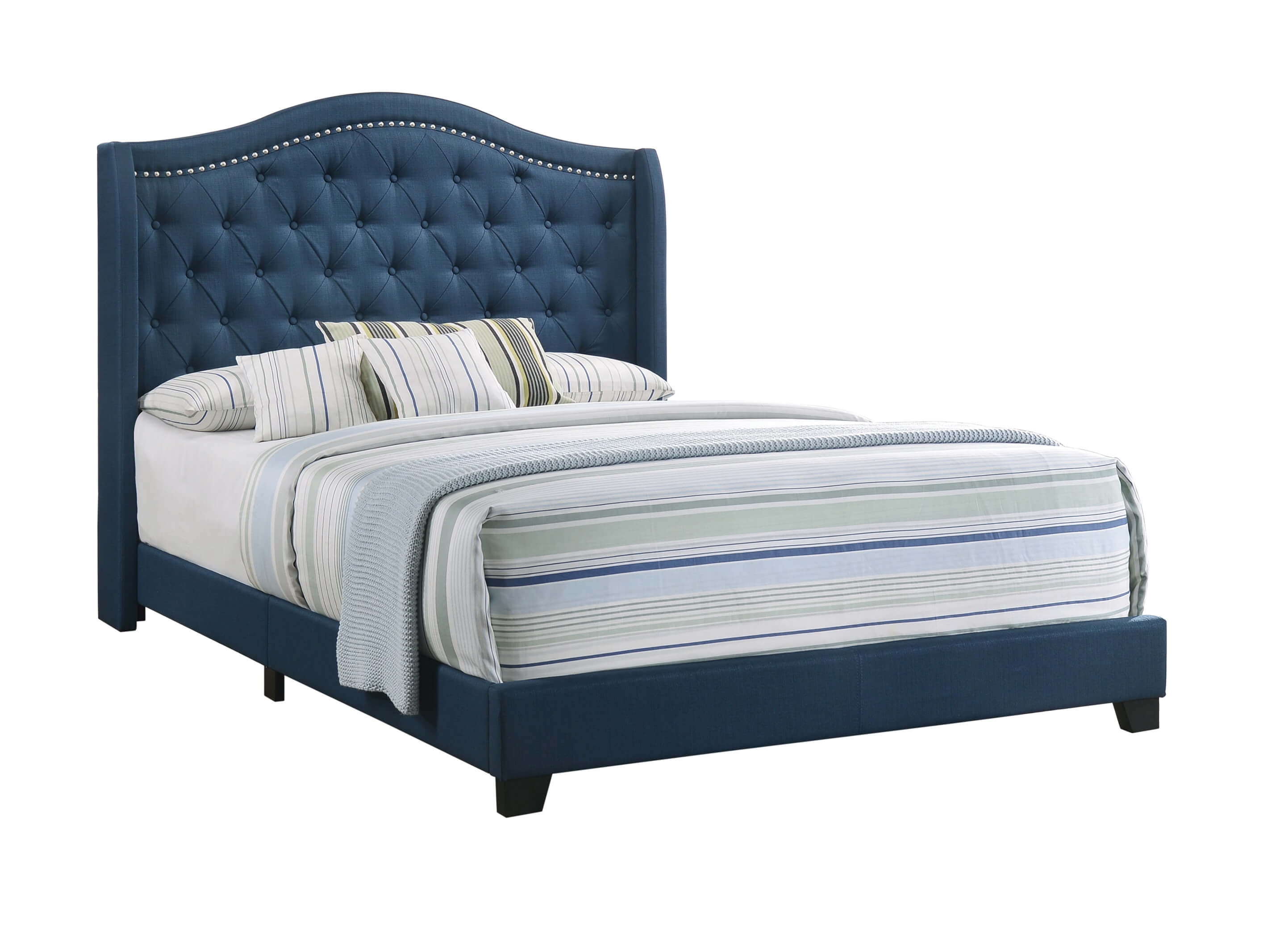 Sonoma Fabric Camel Back Headboard Panel Bed, Full Size