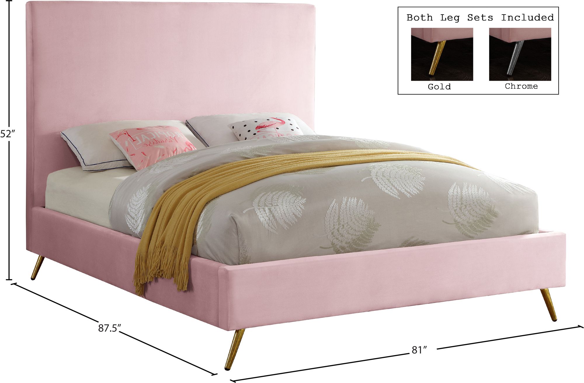 Jasmine Velvet King Size Bed