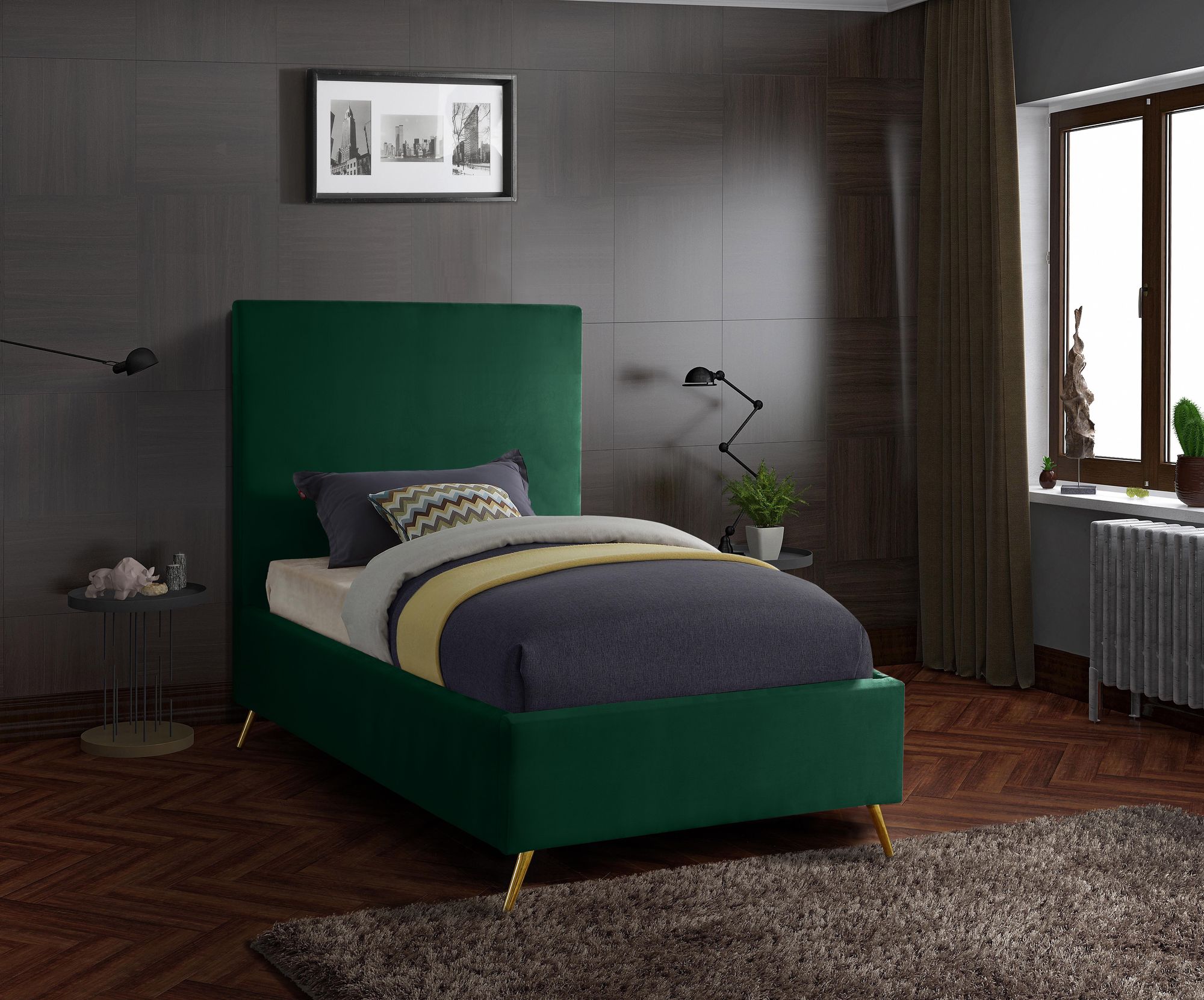 Jasmine Velvet Twin Size Bed
