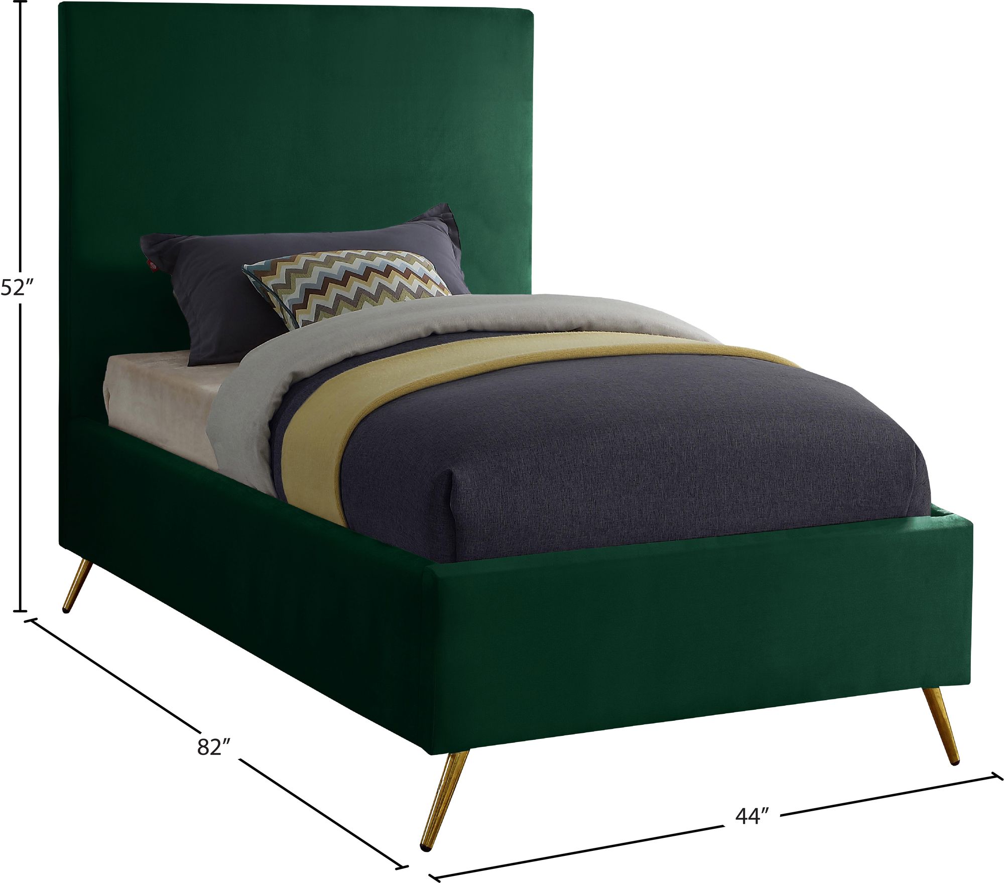Jasmine Velvet Twin Size Bed