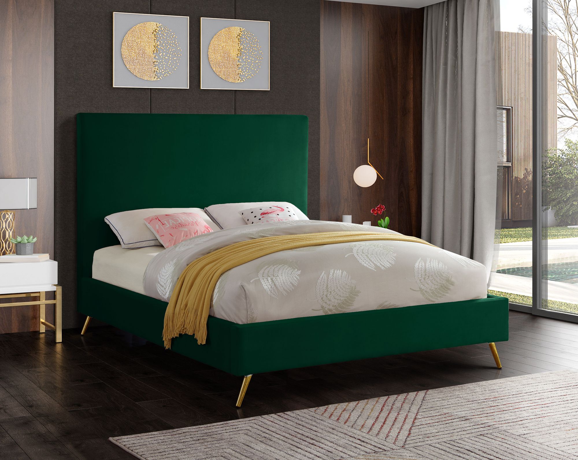 Jasmine Velvet Queen Size Bed