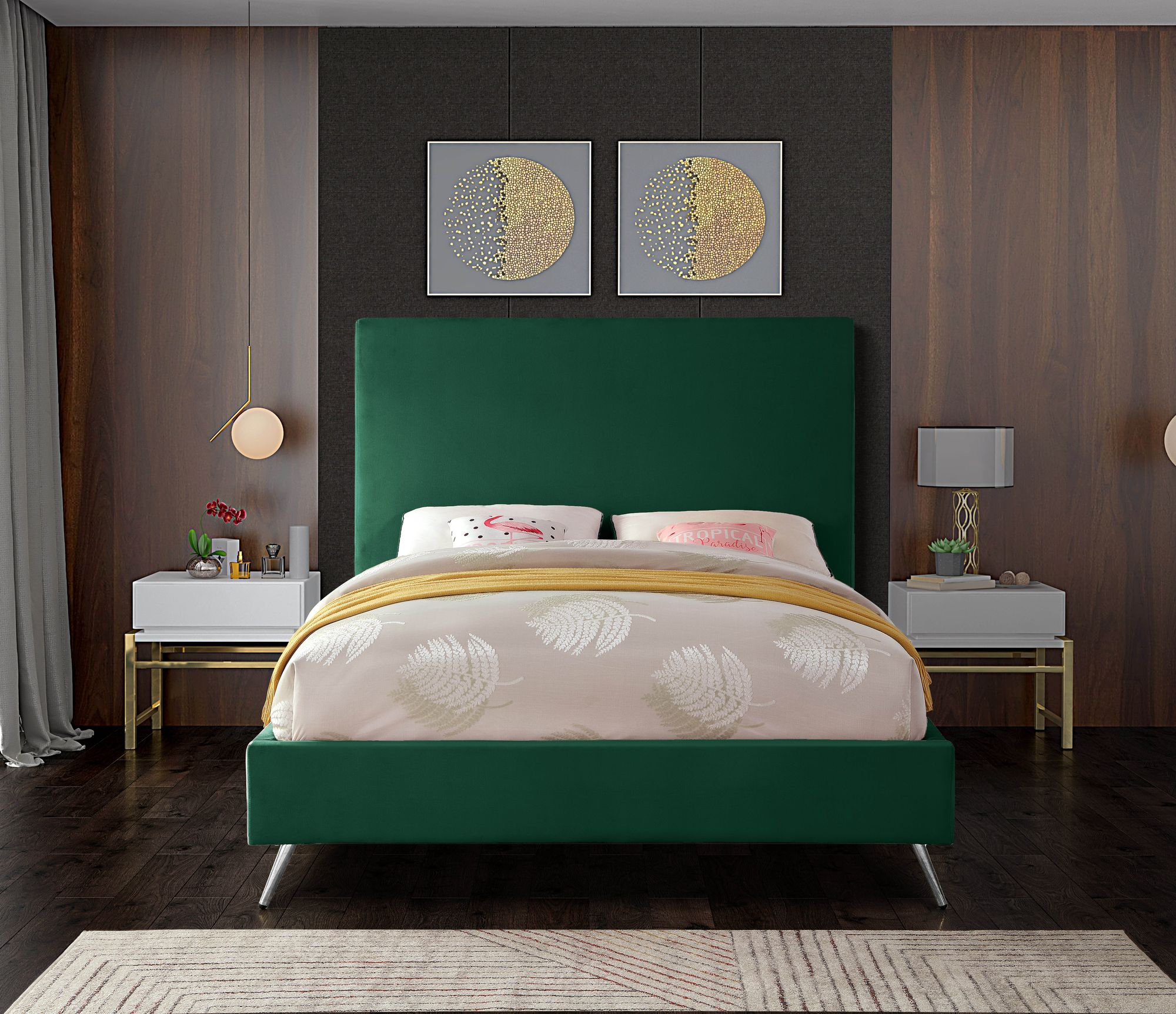 Jasmine Velvet Queen Size Bed