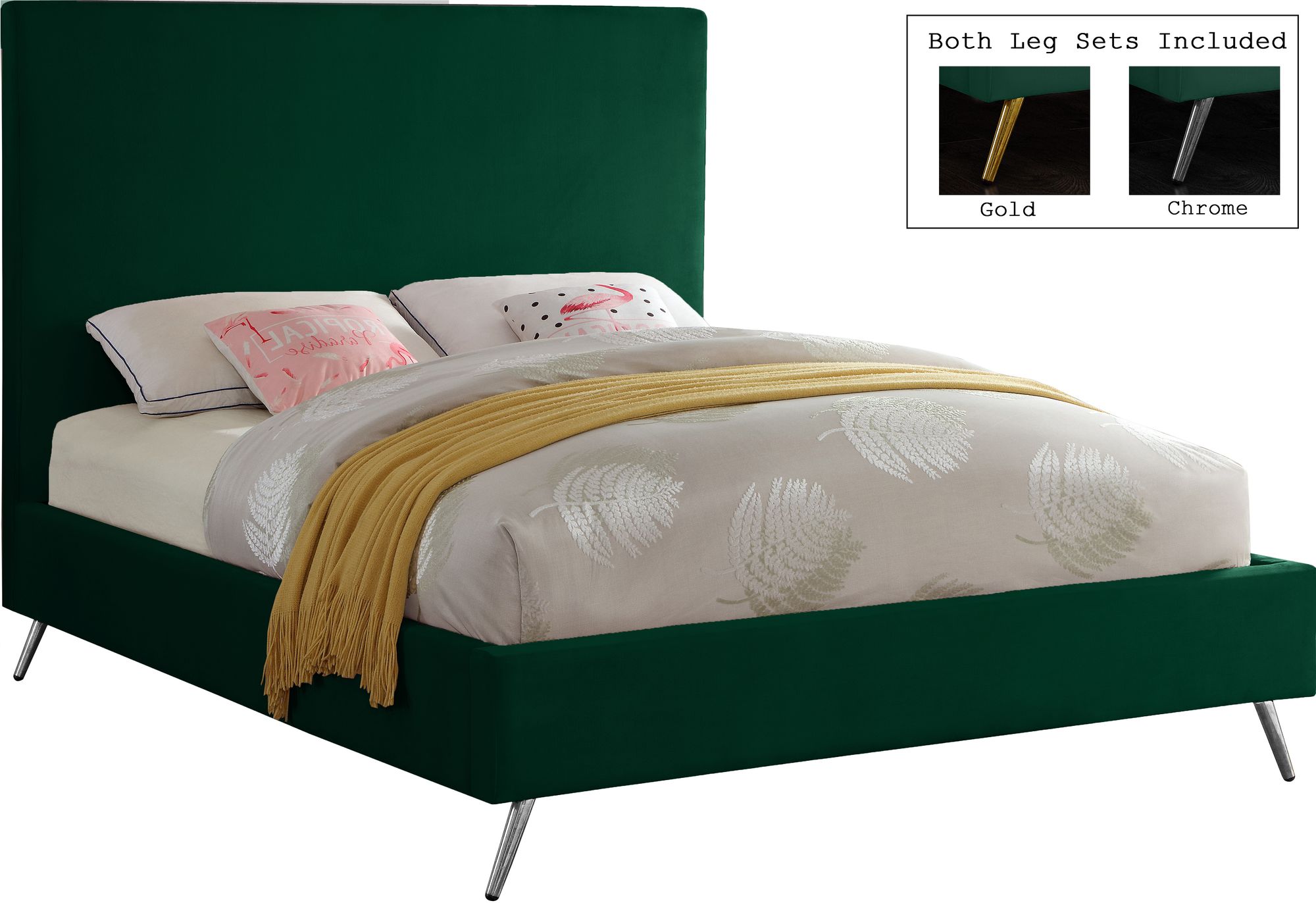 Jasmine Velvet King Size Bed
