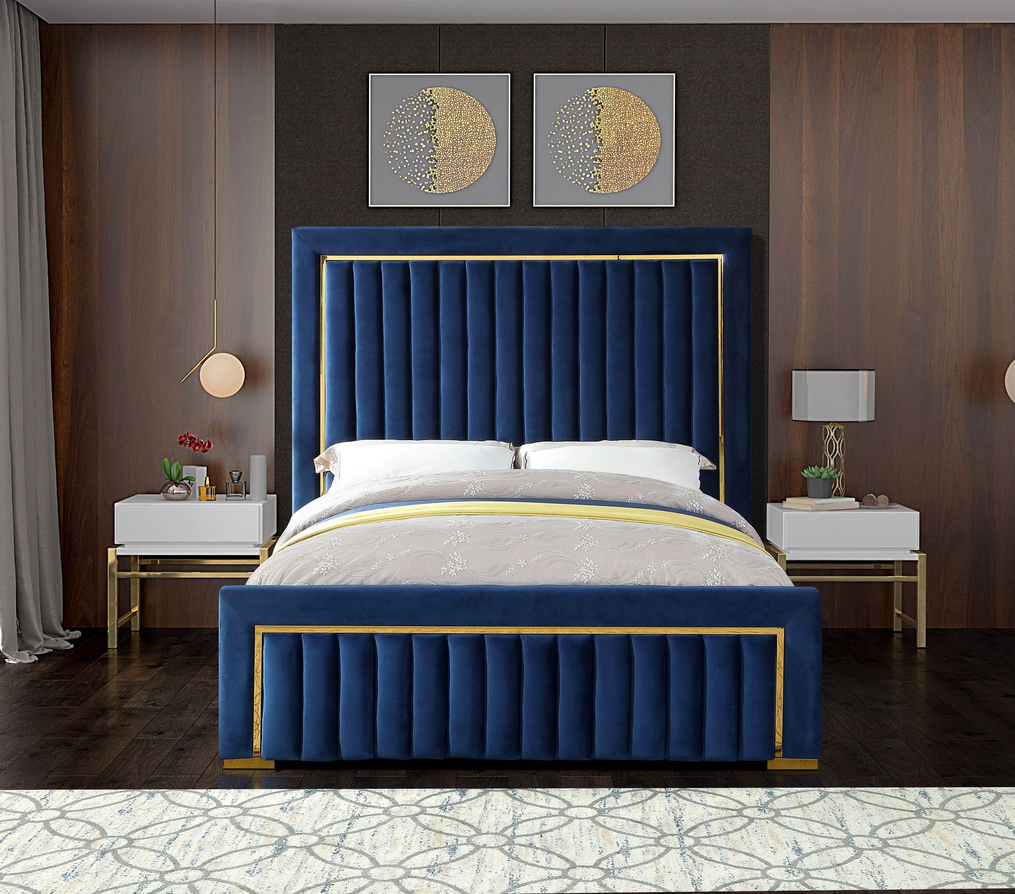 Dolce Velvet Queen Size Bed