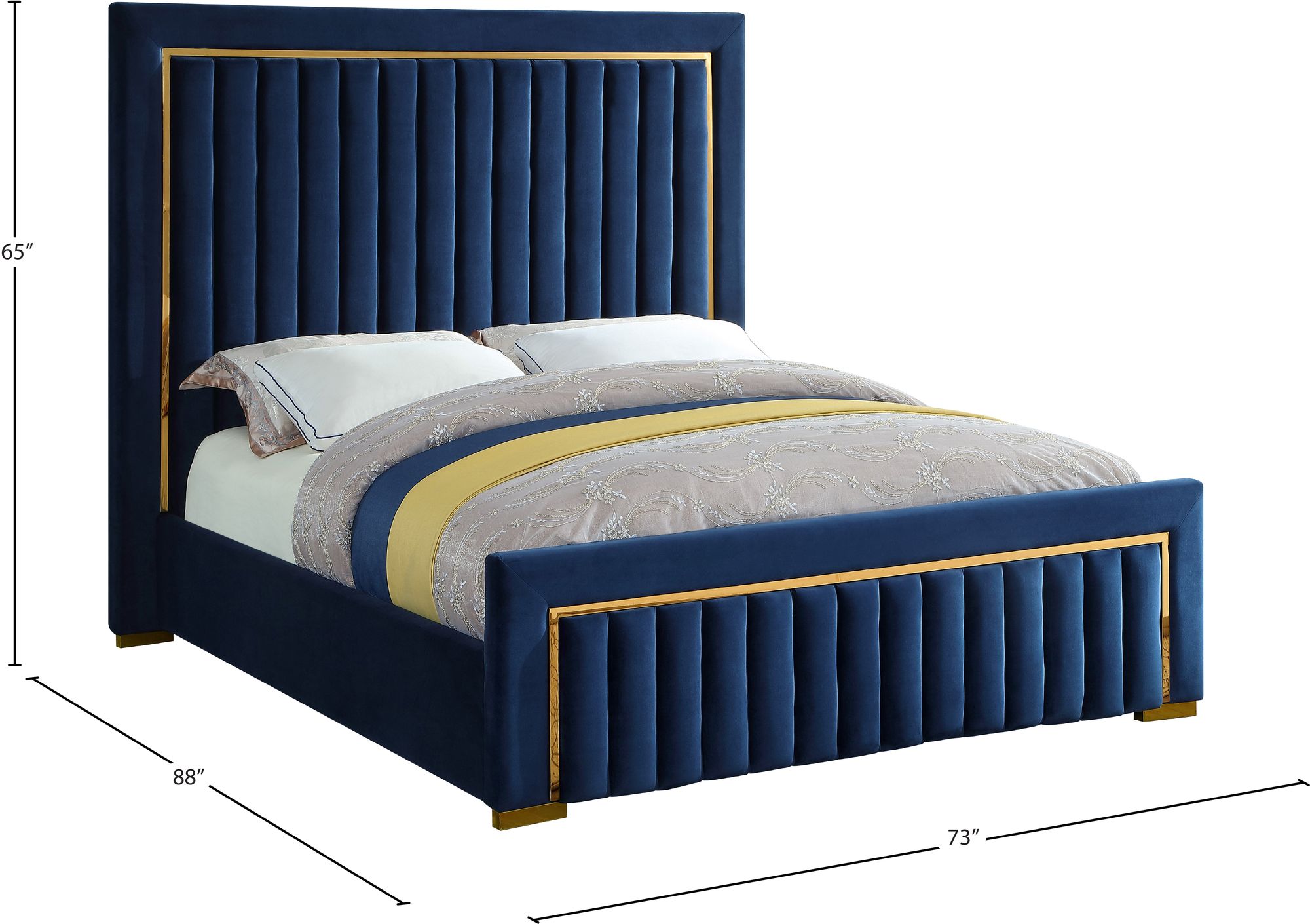 Dolce Velvet Queen Size Bed