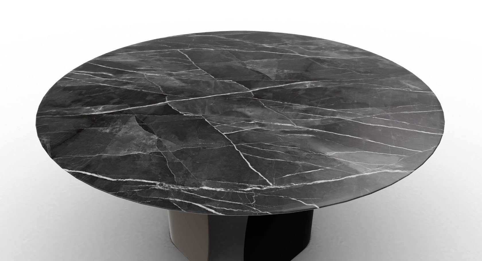 Twins Metal/Ceramic Round Dining Table