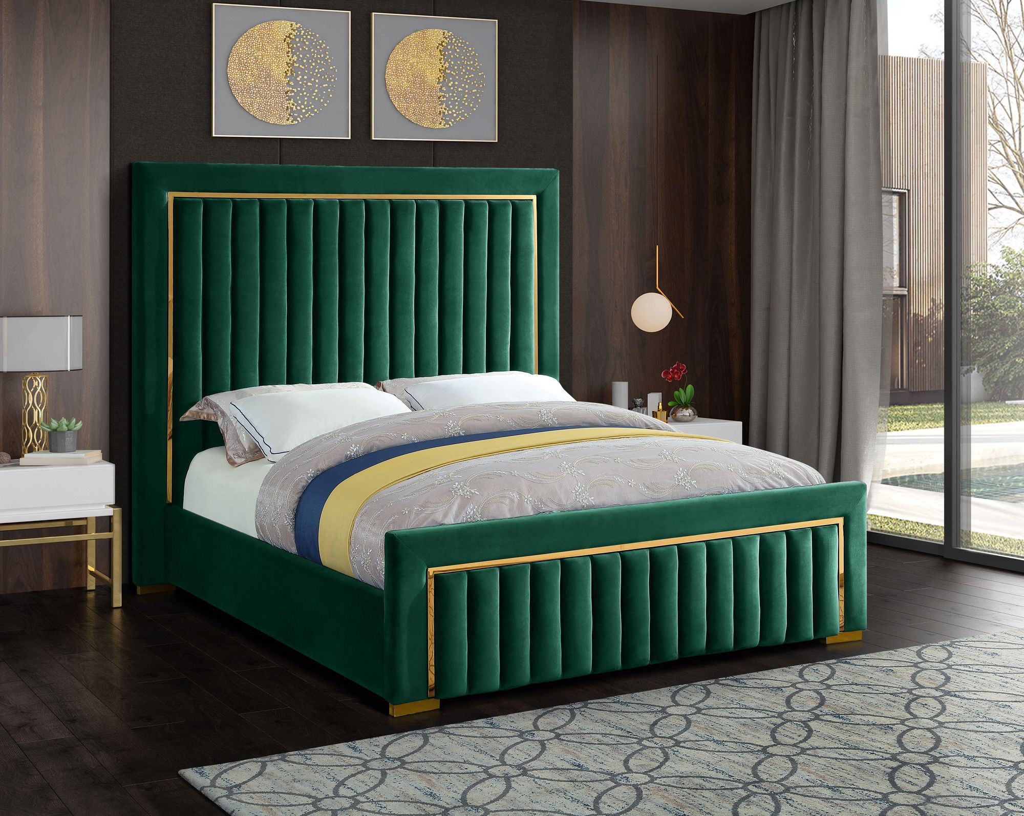 Dolce Velvet Queen Size Bed