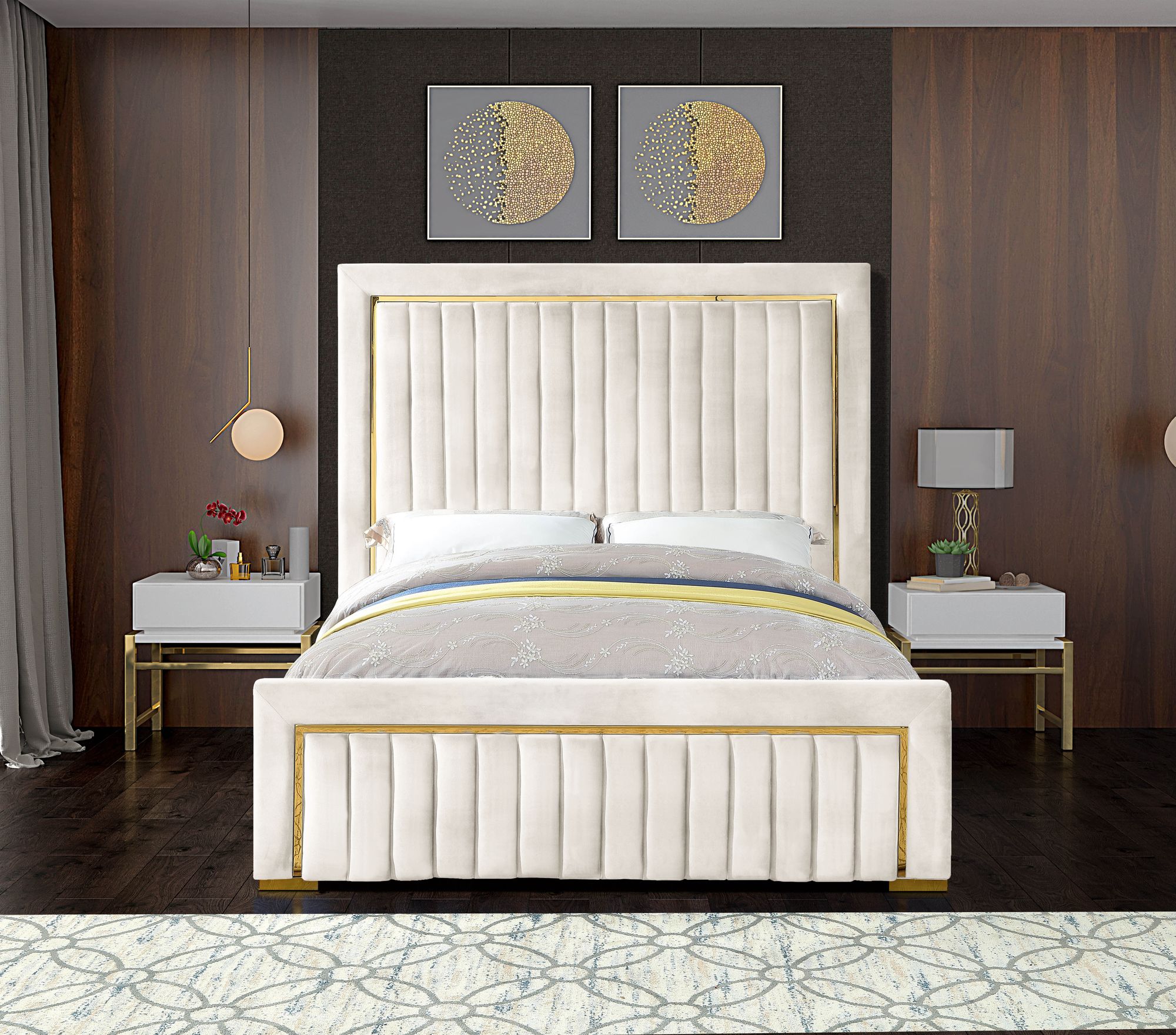 Dolce Velvet Queen Size Bed