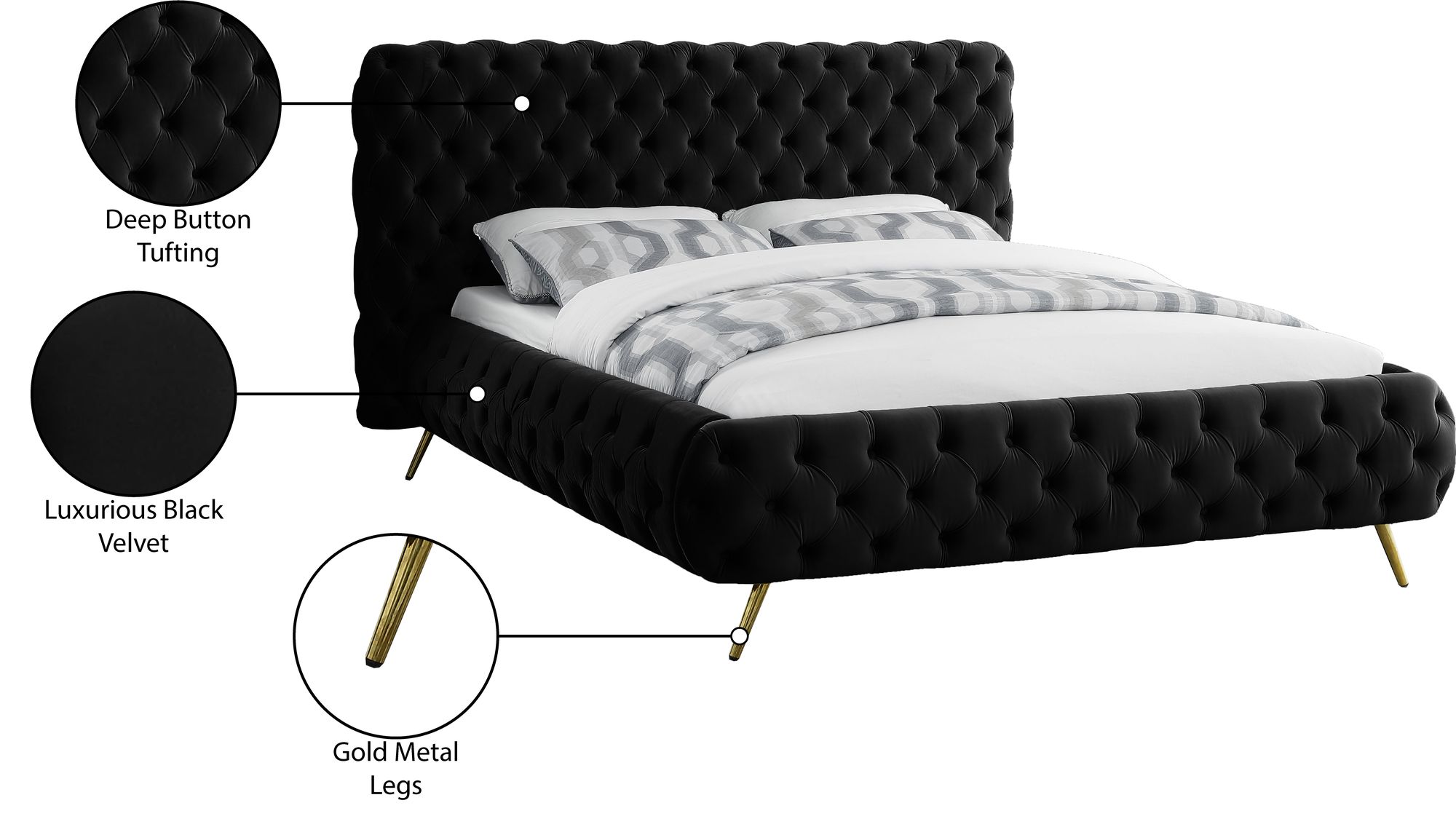 Delano Velvet Bed