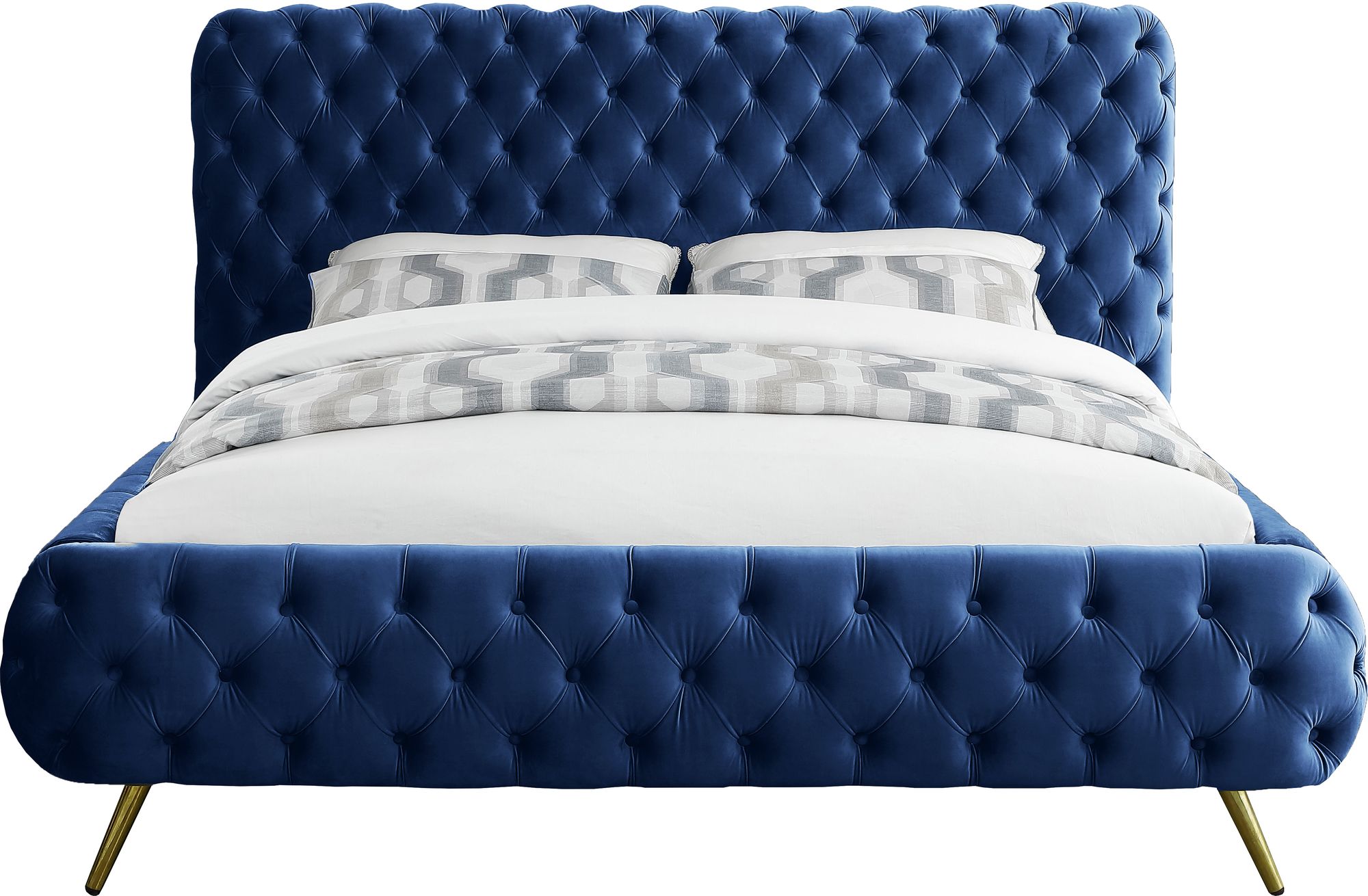 Delano Velvet Queen Size Bed