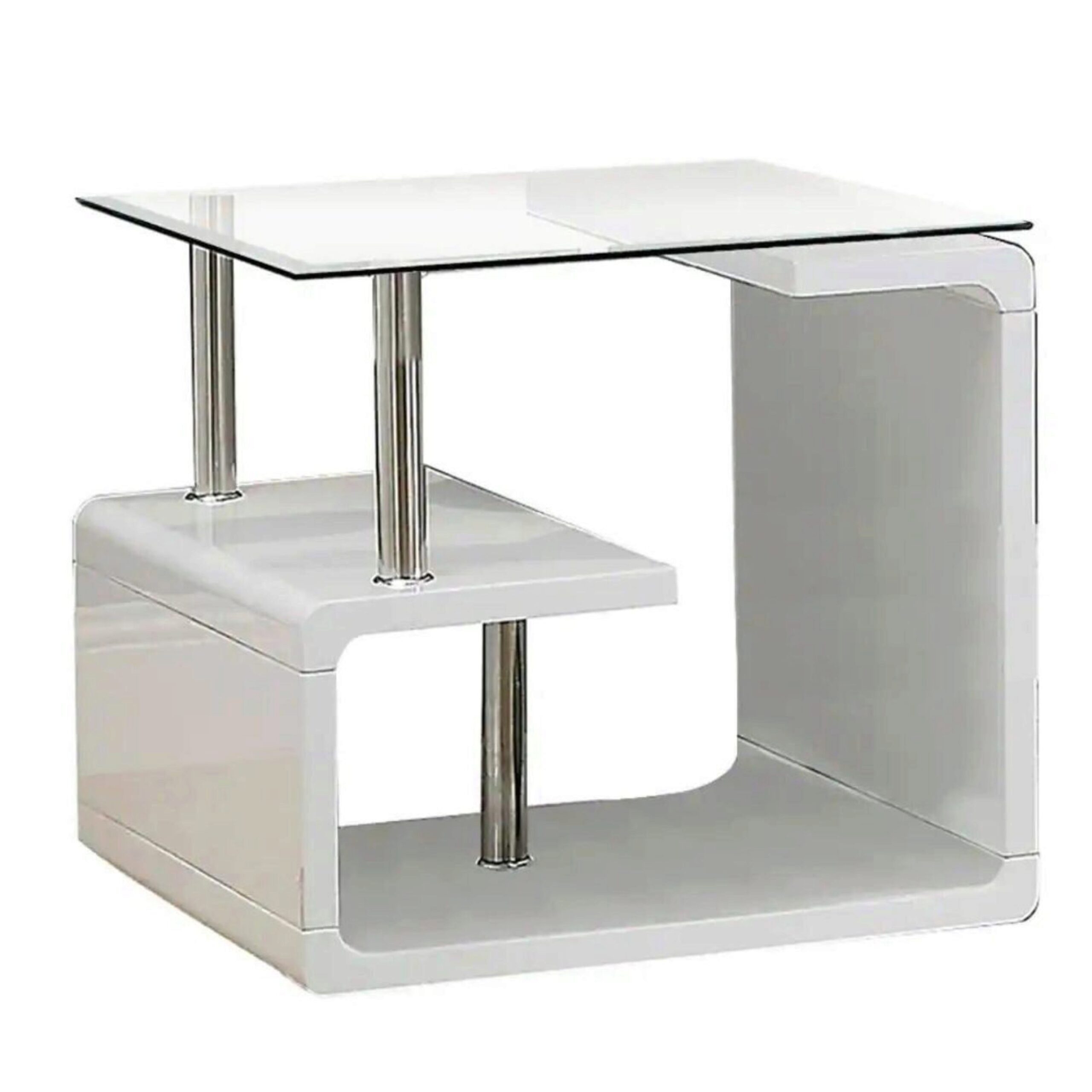 Torkel Glass/Lacquer Storage Coffee Table Set