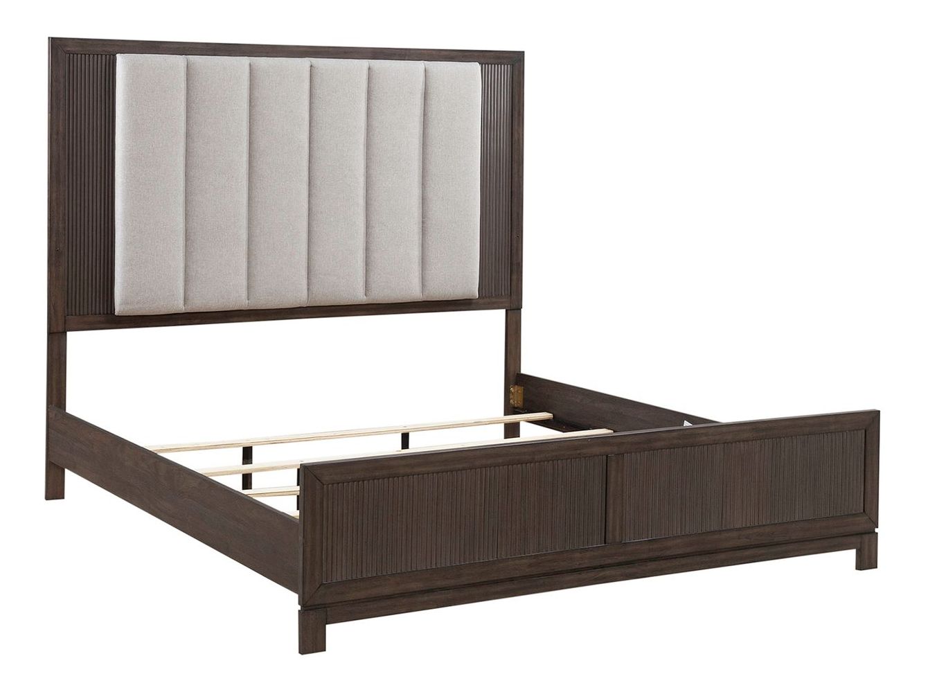 Modern Edge Upholstered Bed | Caffe Finish by Liberty