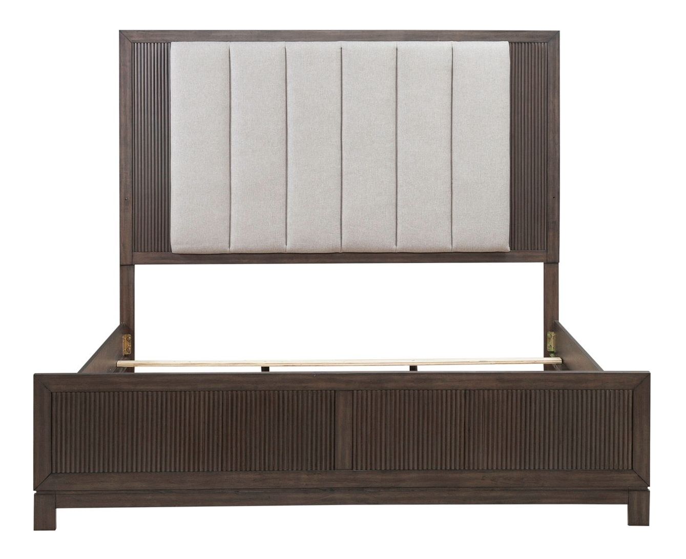 Modern Edge Upholstered Bedroom Set | Caffe Finish
