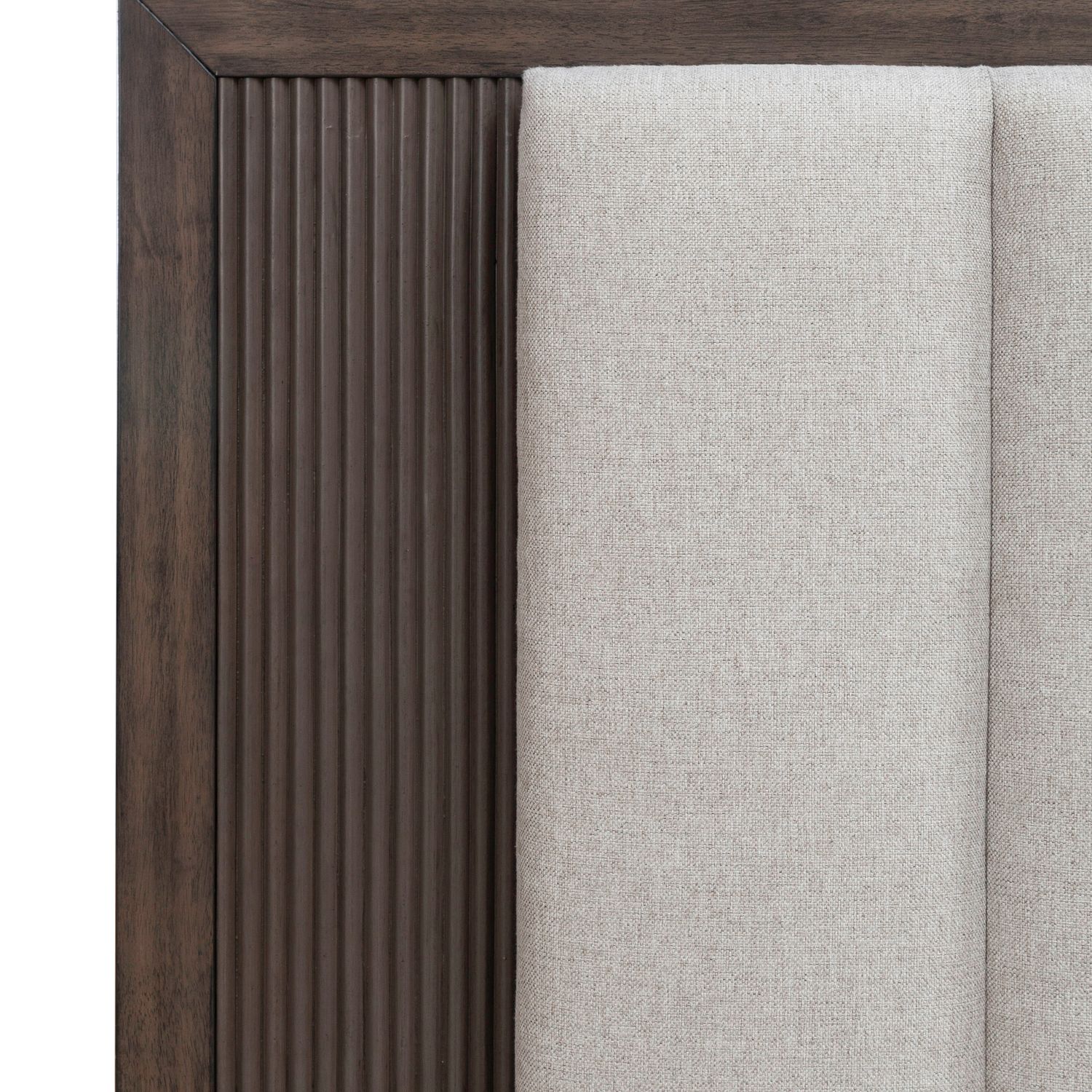Modern Edge Upholstered Bedroom Set | Caffe Finish