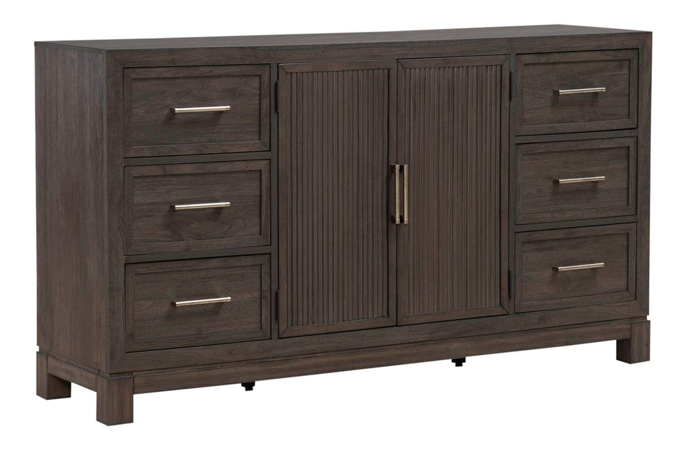 Modern Edge Upholstered Bedroom Set | Caffe Finish