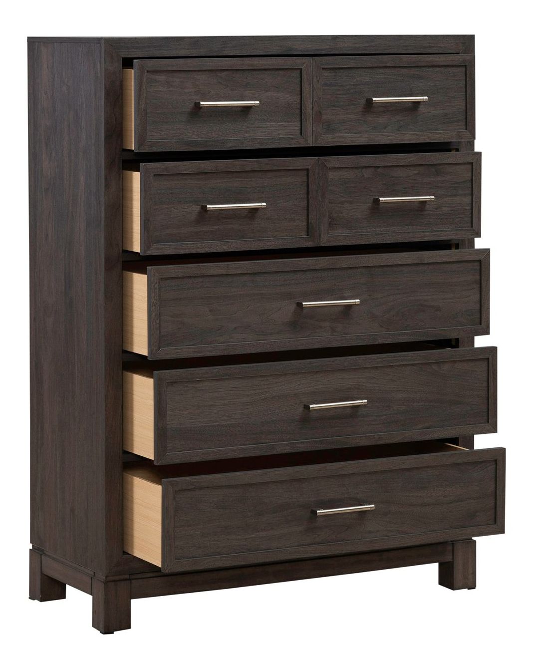 Modern Edge Upholstered Bedroom Set | Caffe Finish