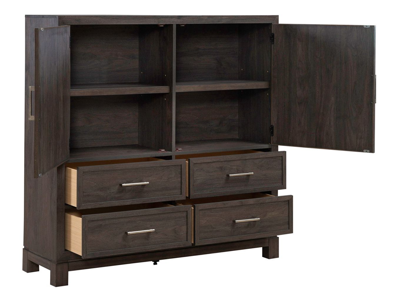 Modern Edge Wood Dressing Chest w/2 Doors & 4 Drawers