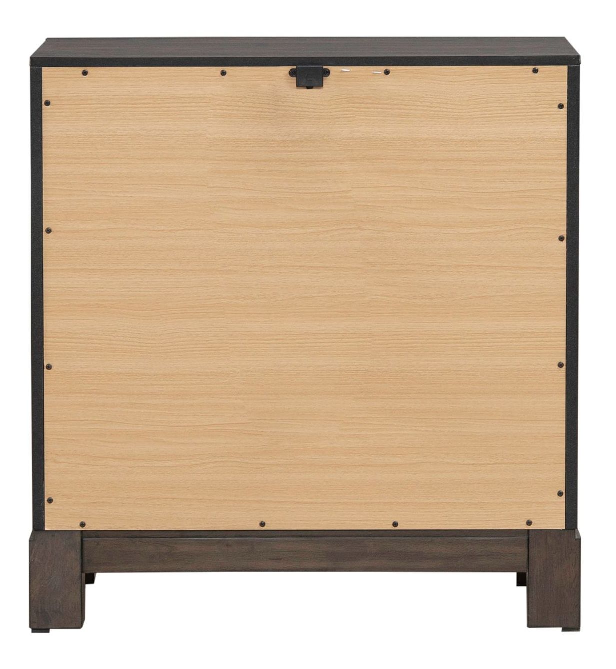 Modern Edge Wood Nightstand w/Charging Station & 3 Drawers