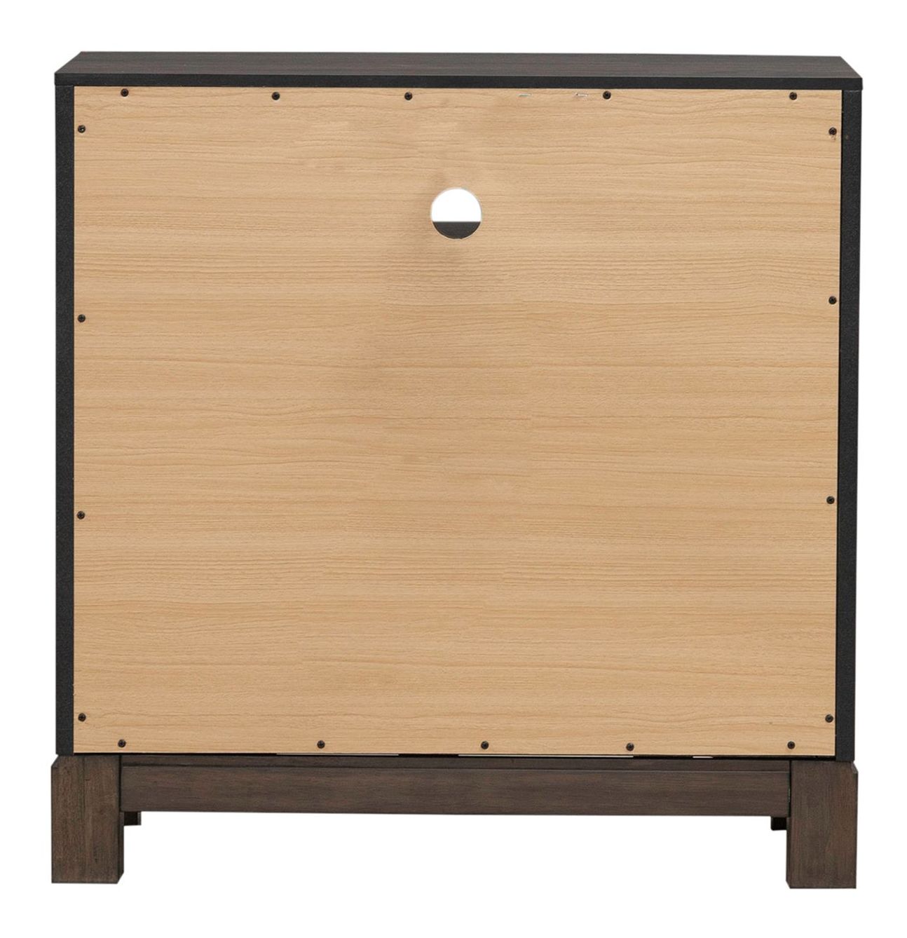 Modern Edge Wood Bedside Chest w/Charging Station & 2 Doors