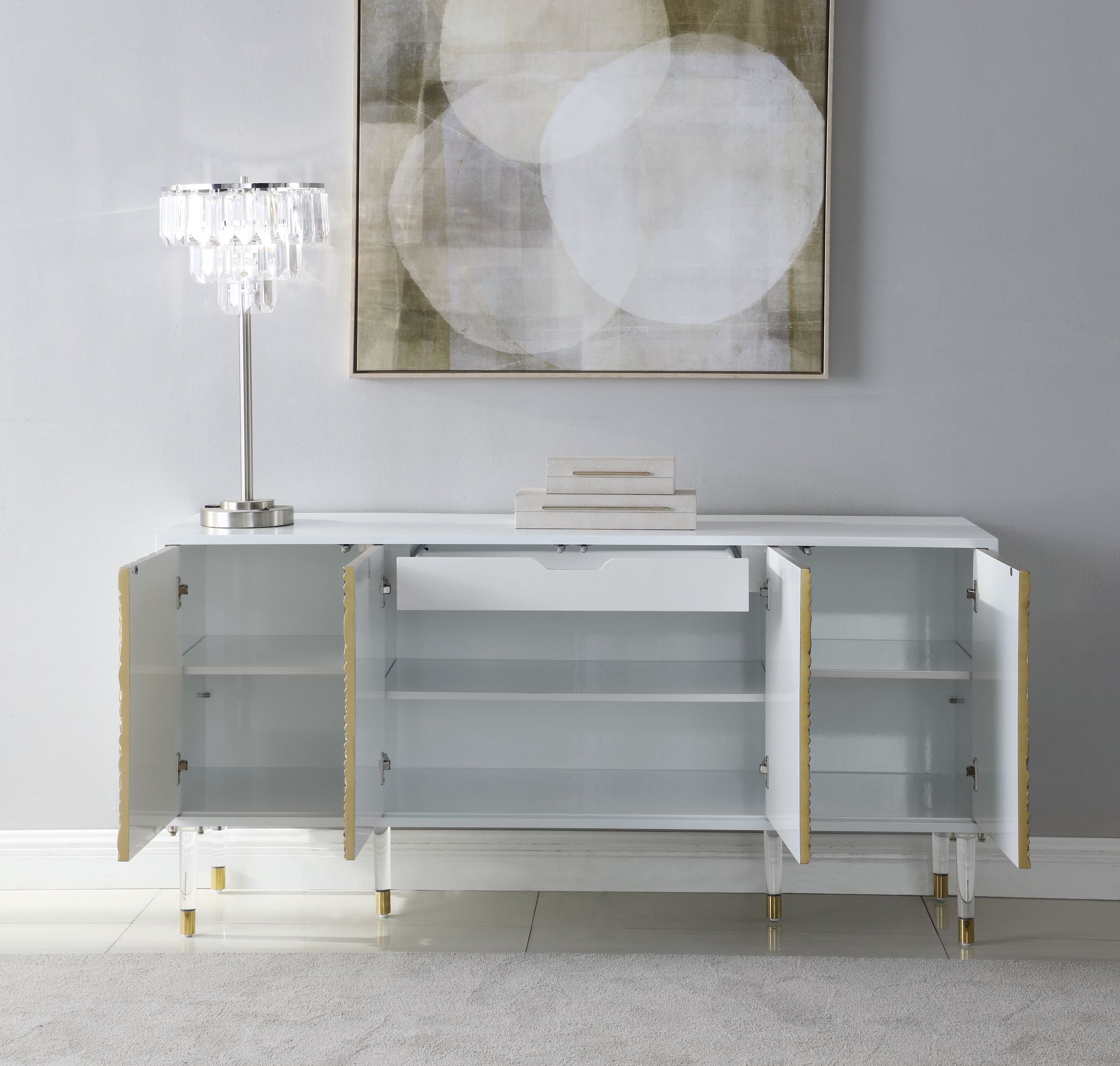 Bellissimo 4-Door Wood Veneer Sideboard