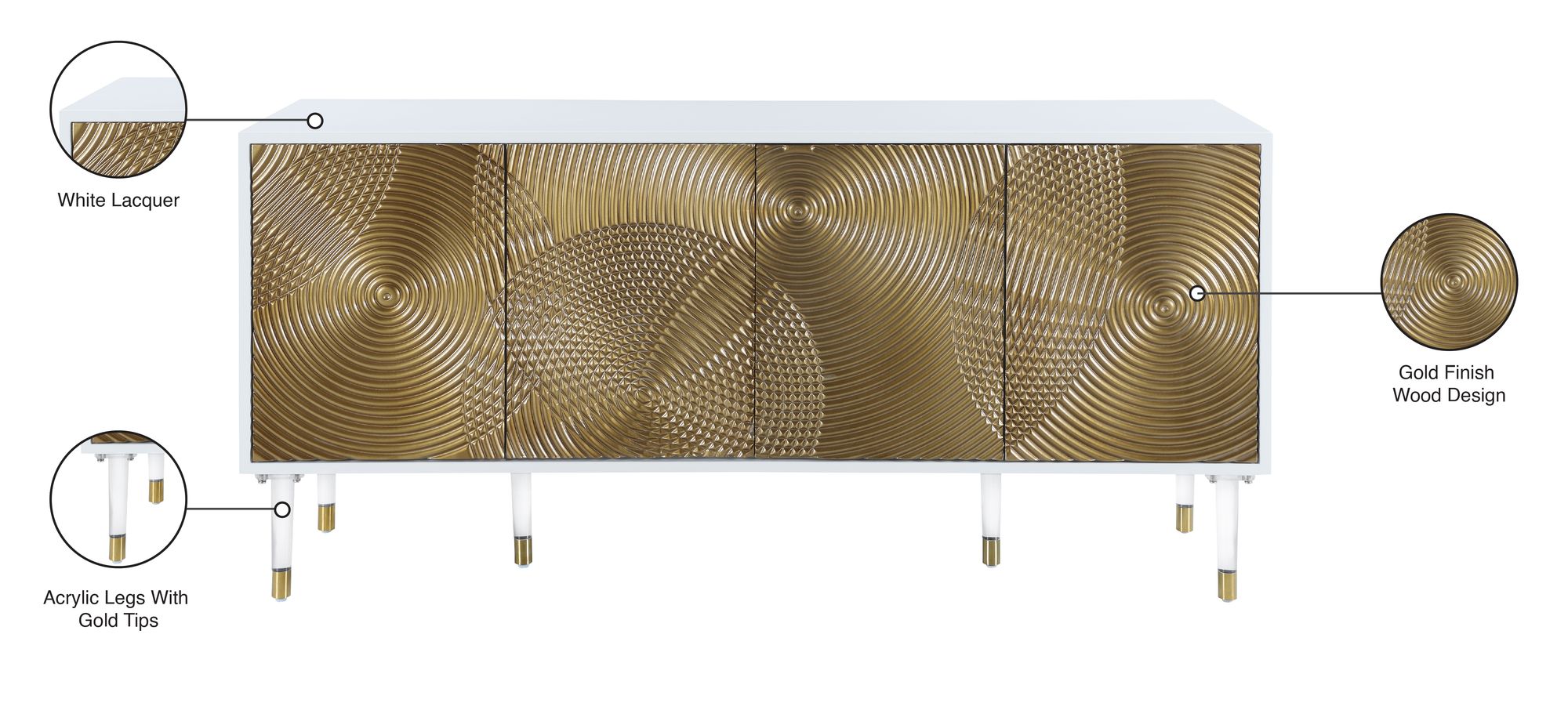 Bellissimo 4-Door Wood Veneer Sideboard