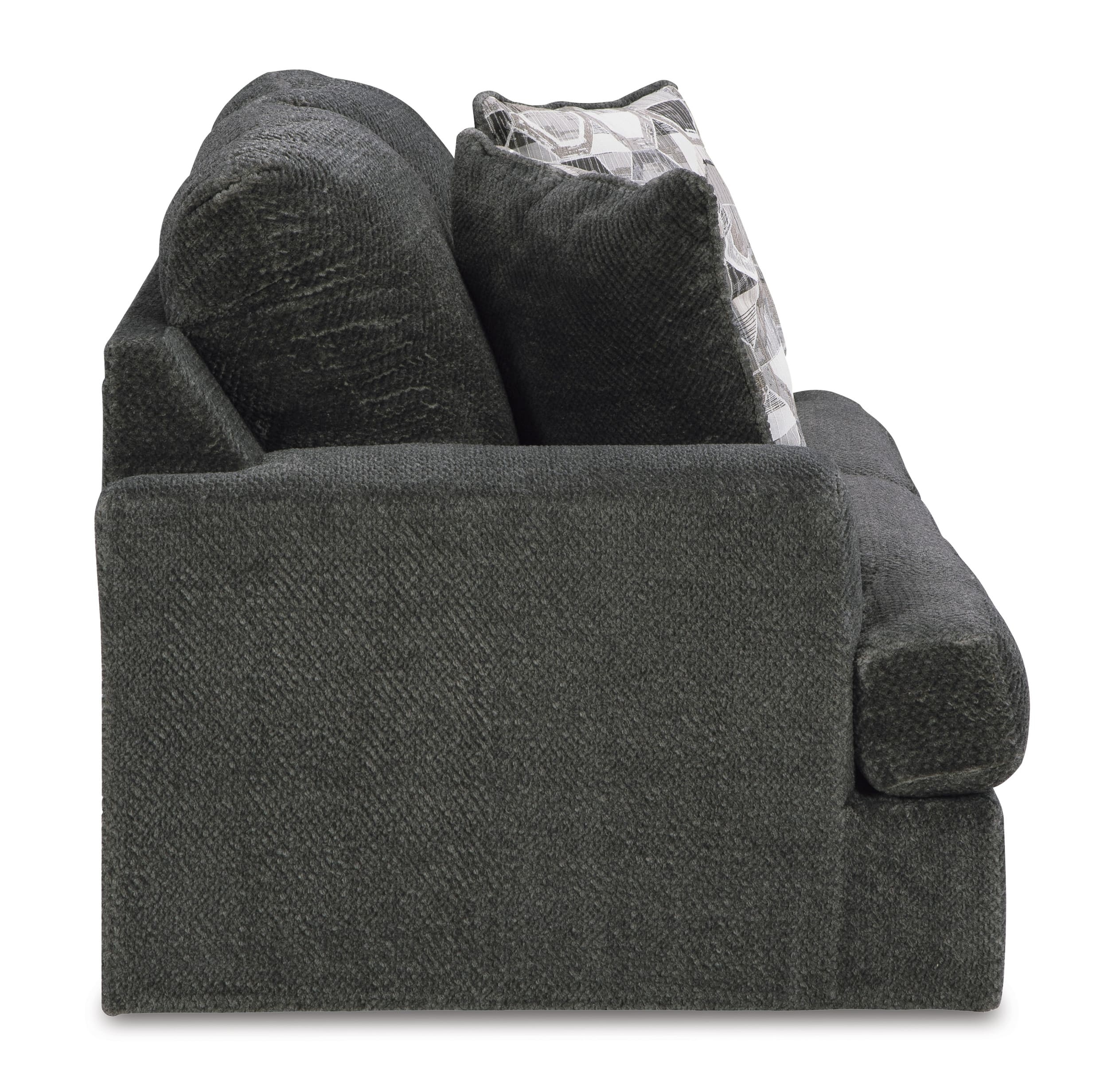 Ashley Karinne Smoke Loveseat Side