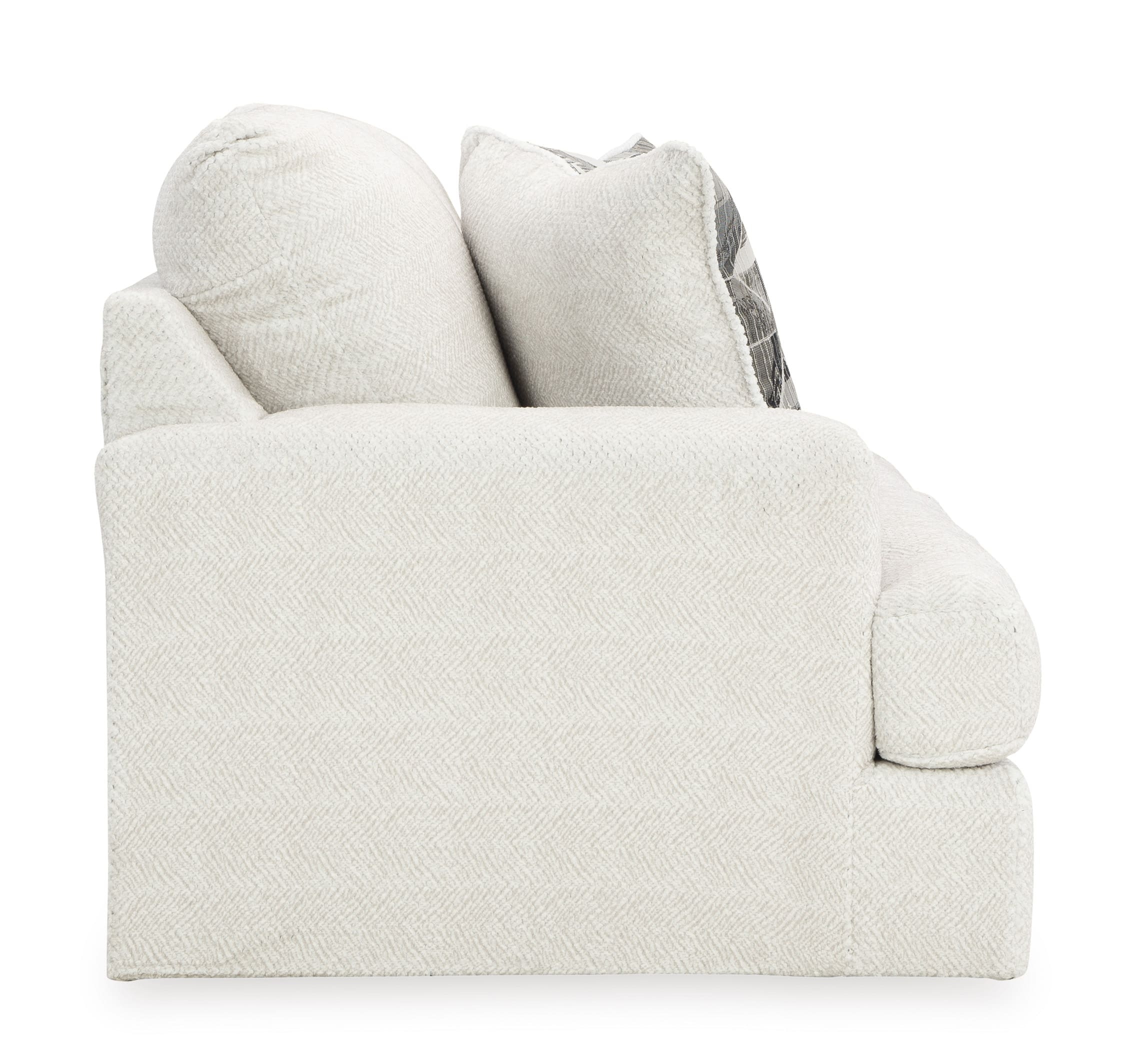 Ashley Karinne Linen Loveseat Side