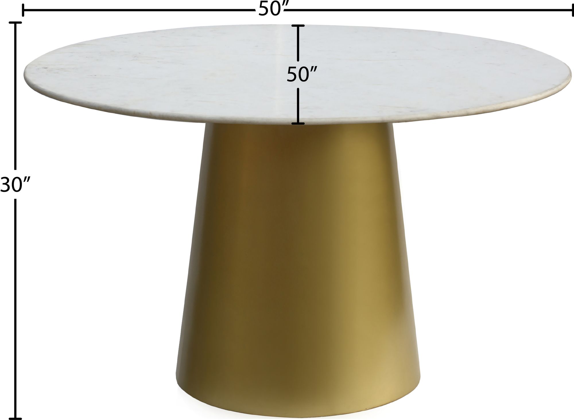 Sorrento 50" Round Marble Dining Table