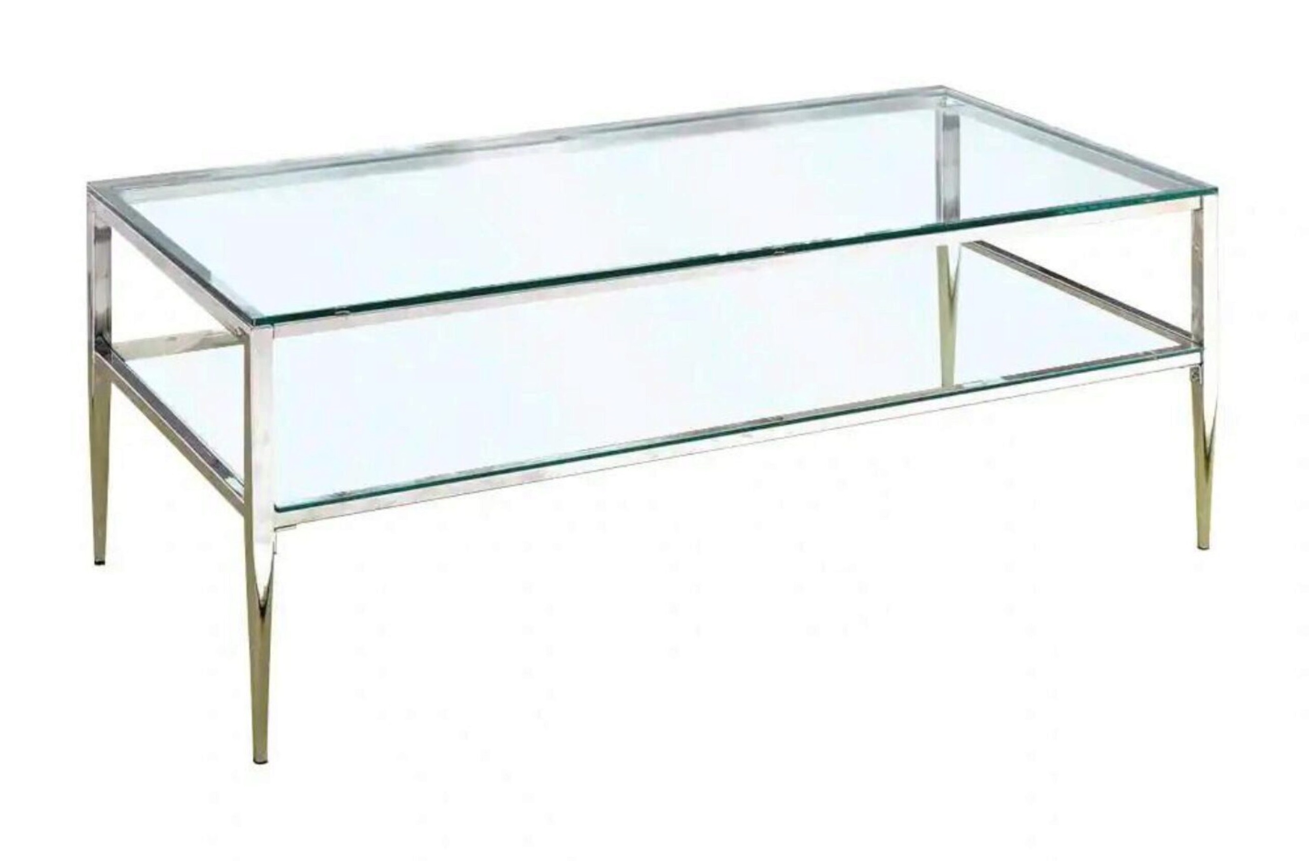 Tanika Glass/Metal Storage Coffee Table