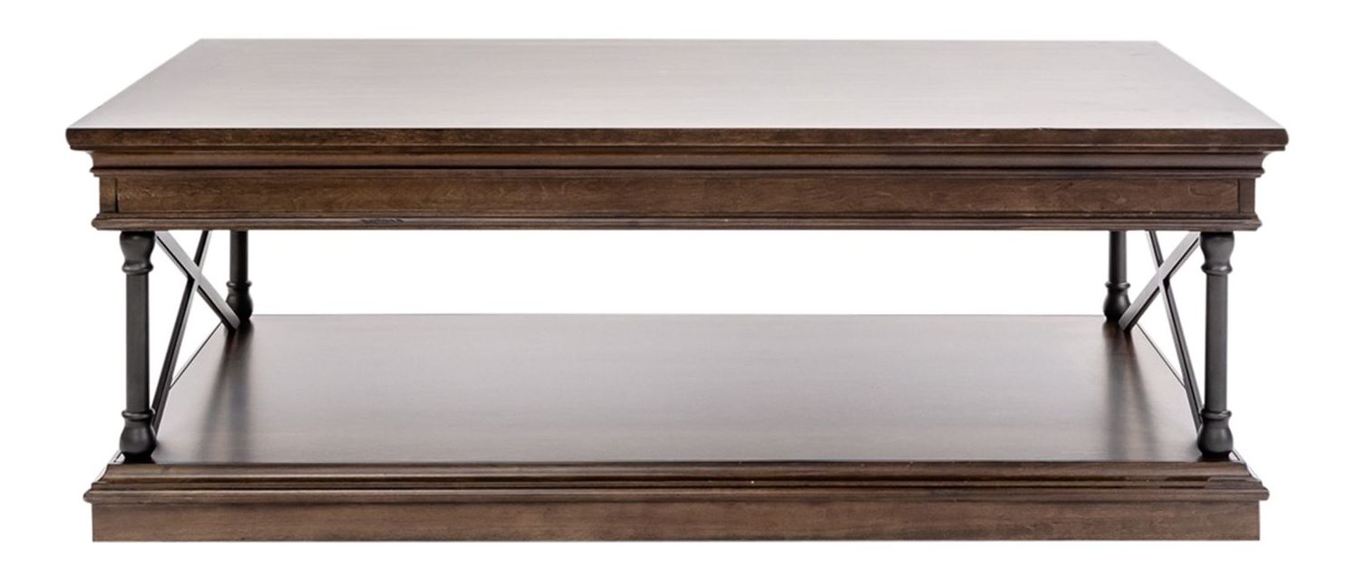 Tribeca Rectangular Wood Cocktail Set | Cordovan Brown