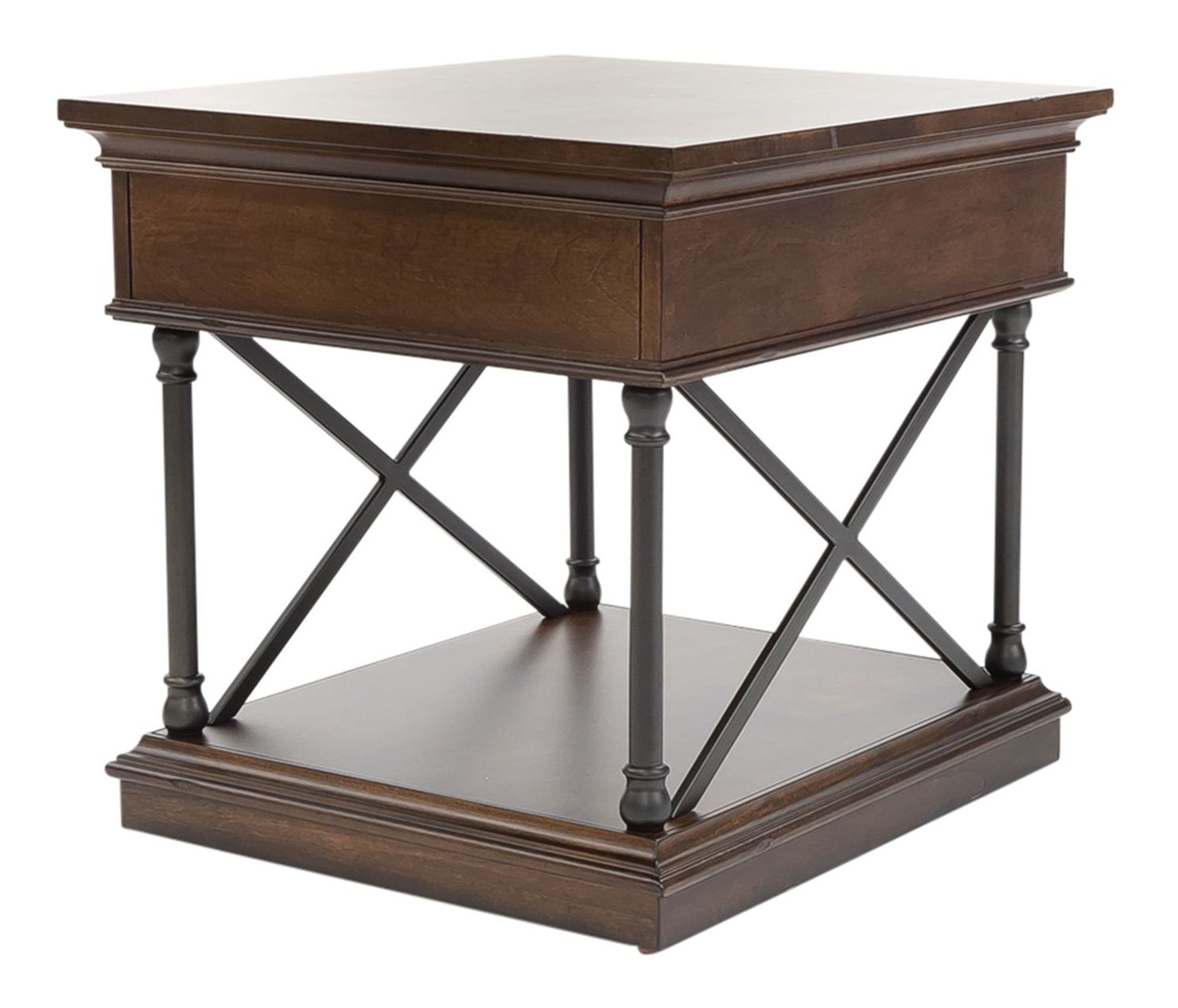 Tribeca Rectangular Wood End Table w/Drawer