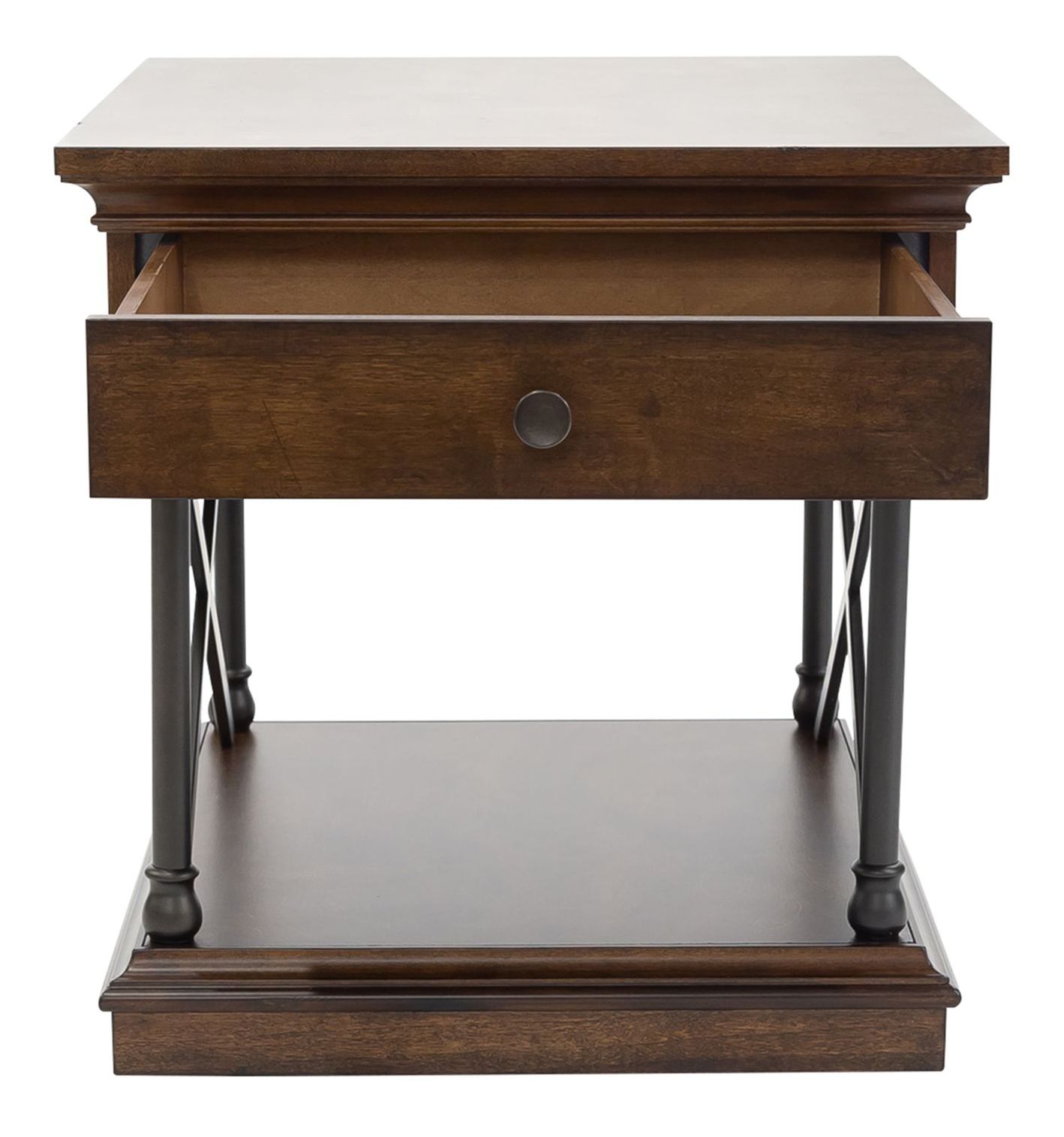 Tribeca Rectangular Wood End Table w/Drawer