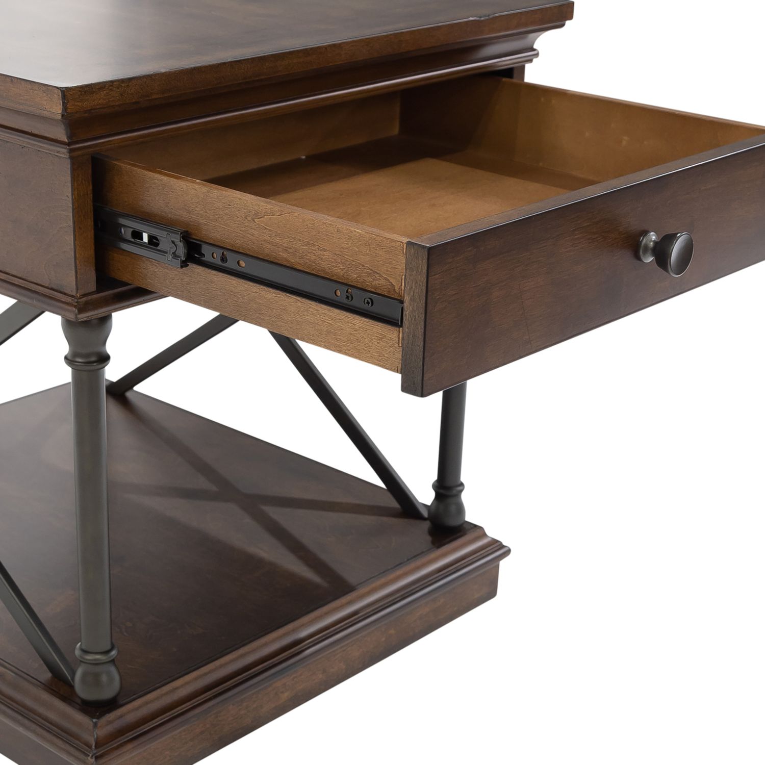 Tribeca Rectangular Wood End Table w/Drawer