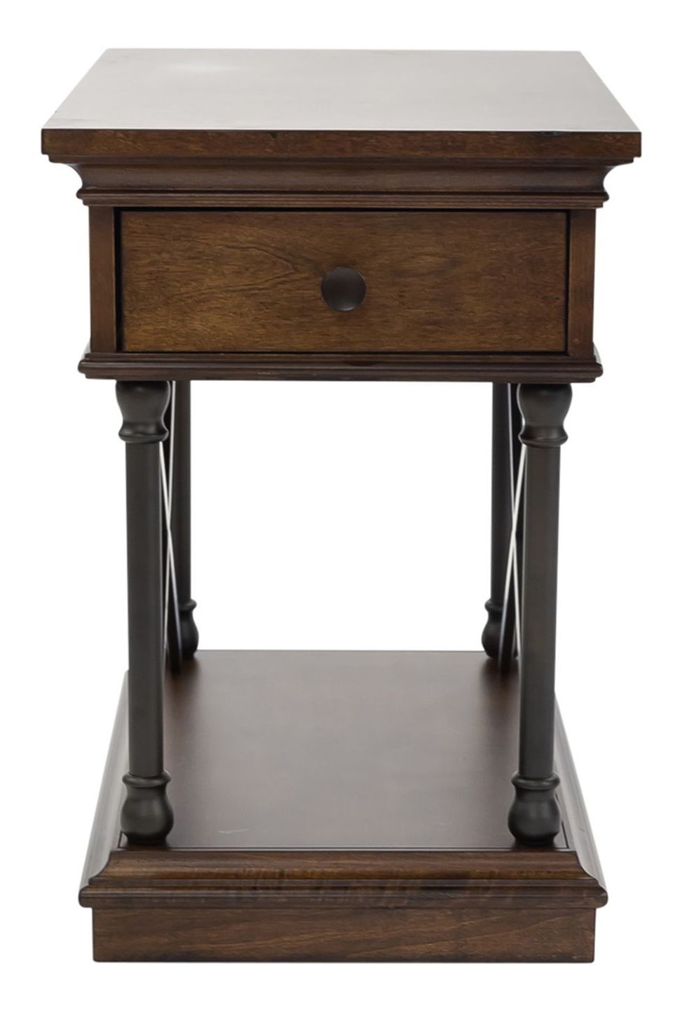 Tribeca Rectangular Wood Chair Side Table w/Drawer