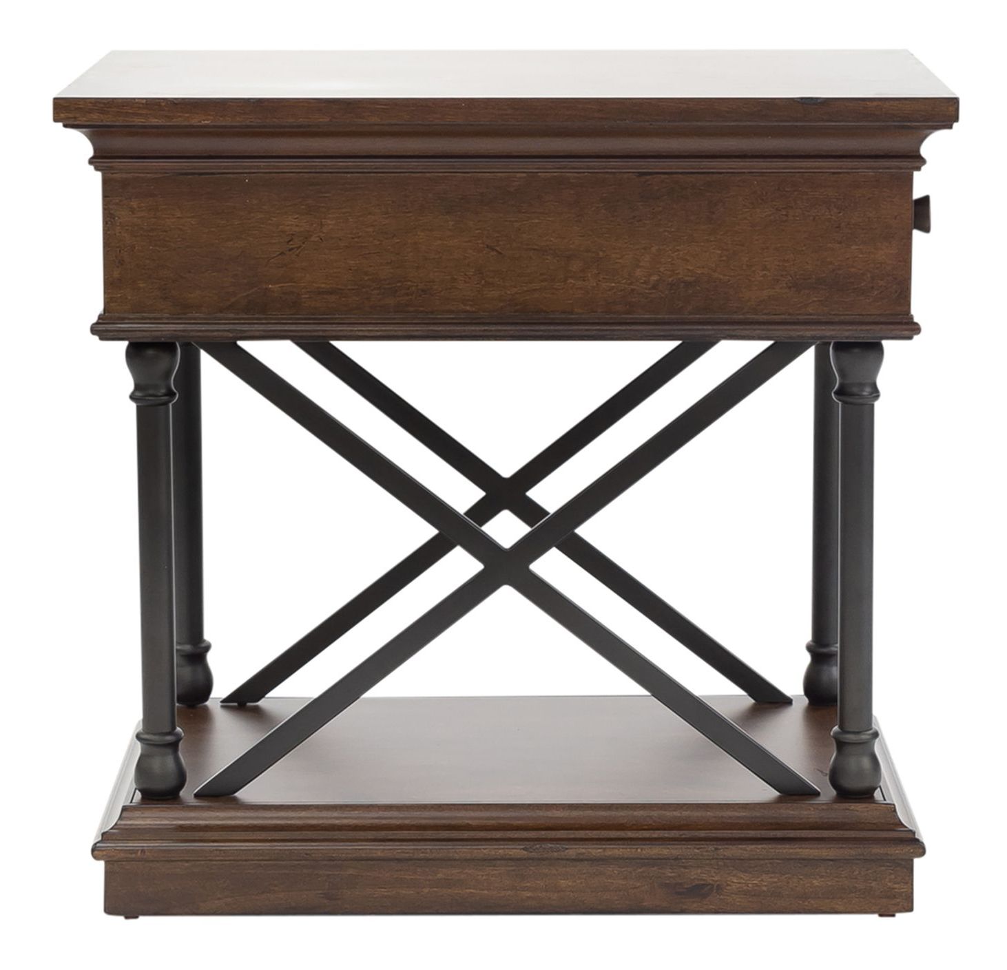 Tribeca Rectangular Wood Chair Side Table w/Drawer