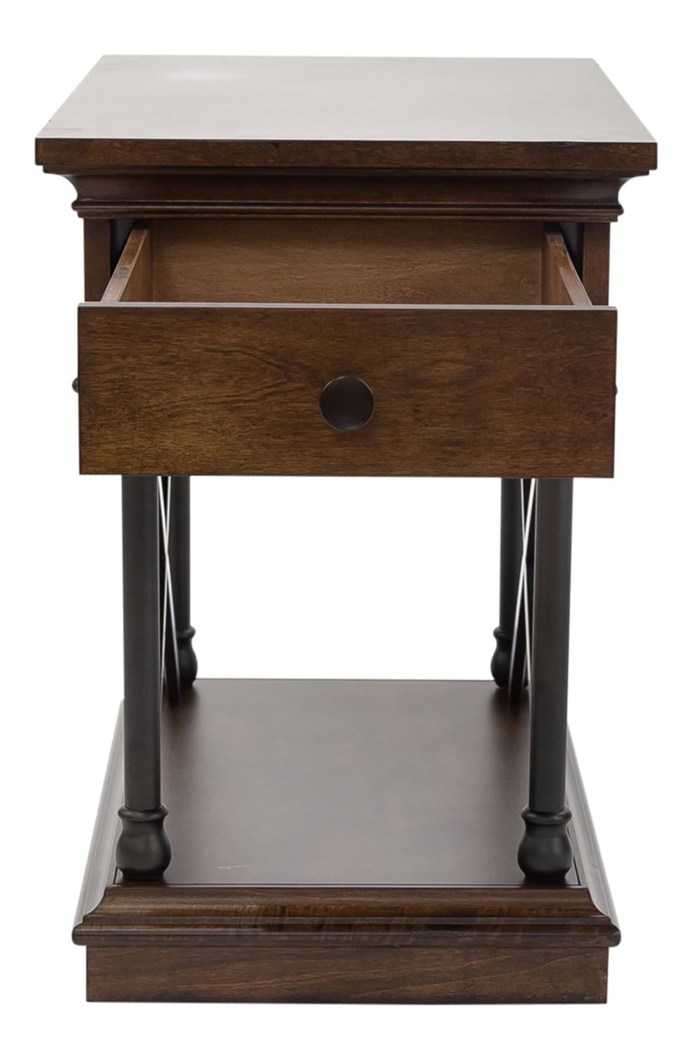 Tribeca Rectangular Wood Chair Side Table w/Drawer