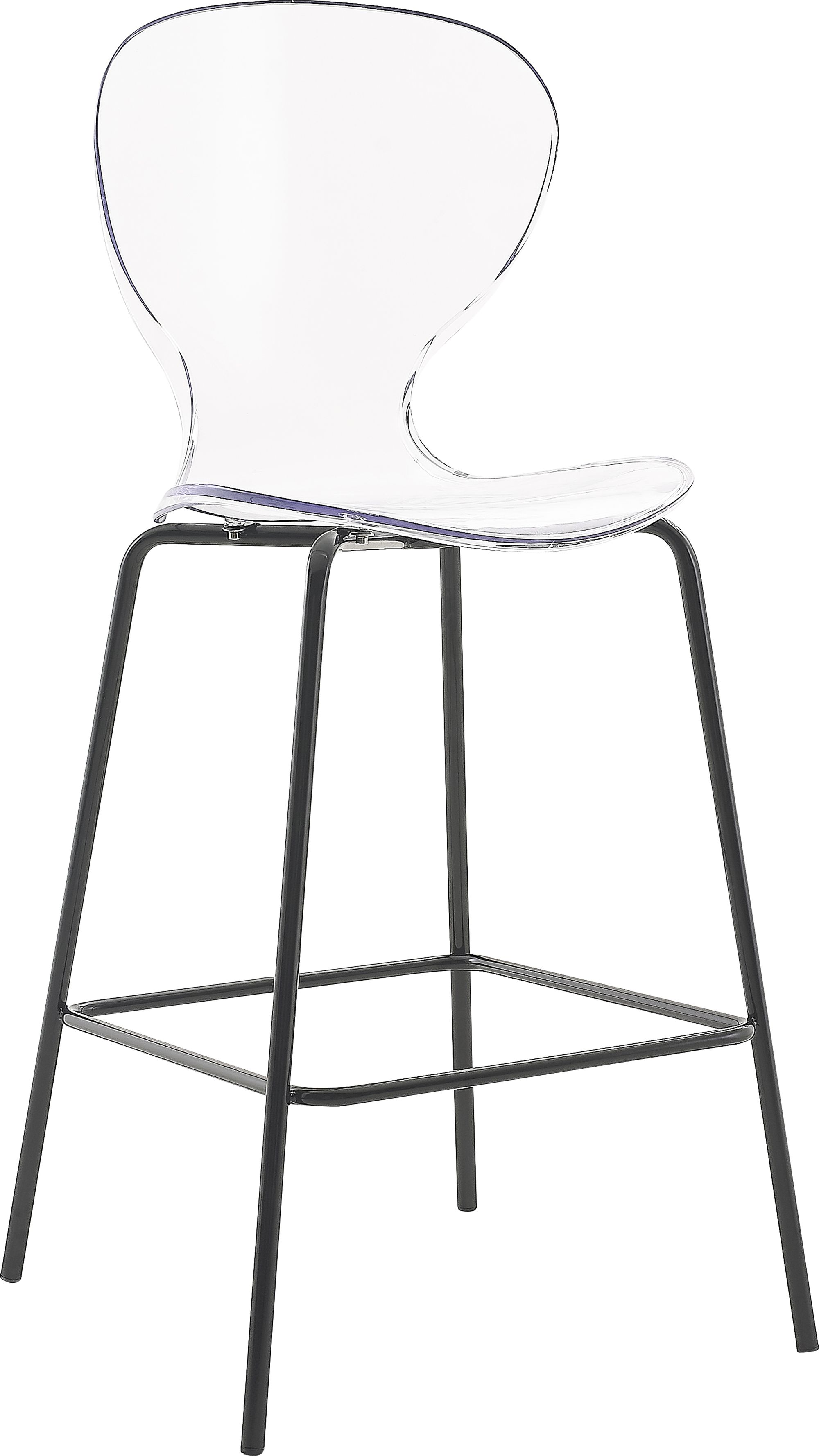 Clarion Polycarbonate Counter Stool with Metal Frame