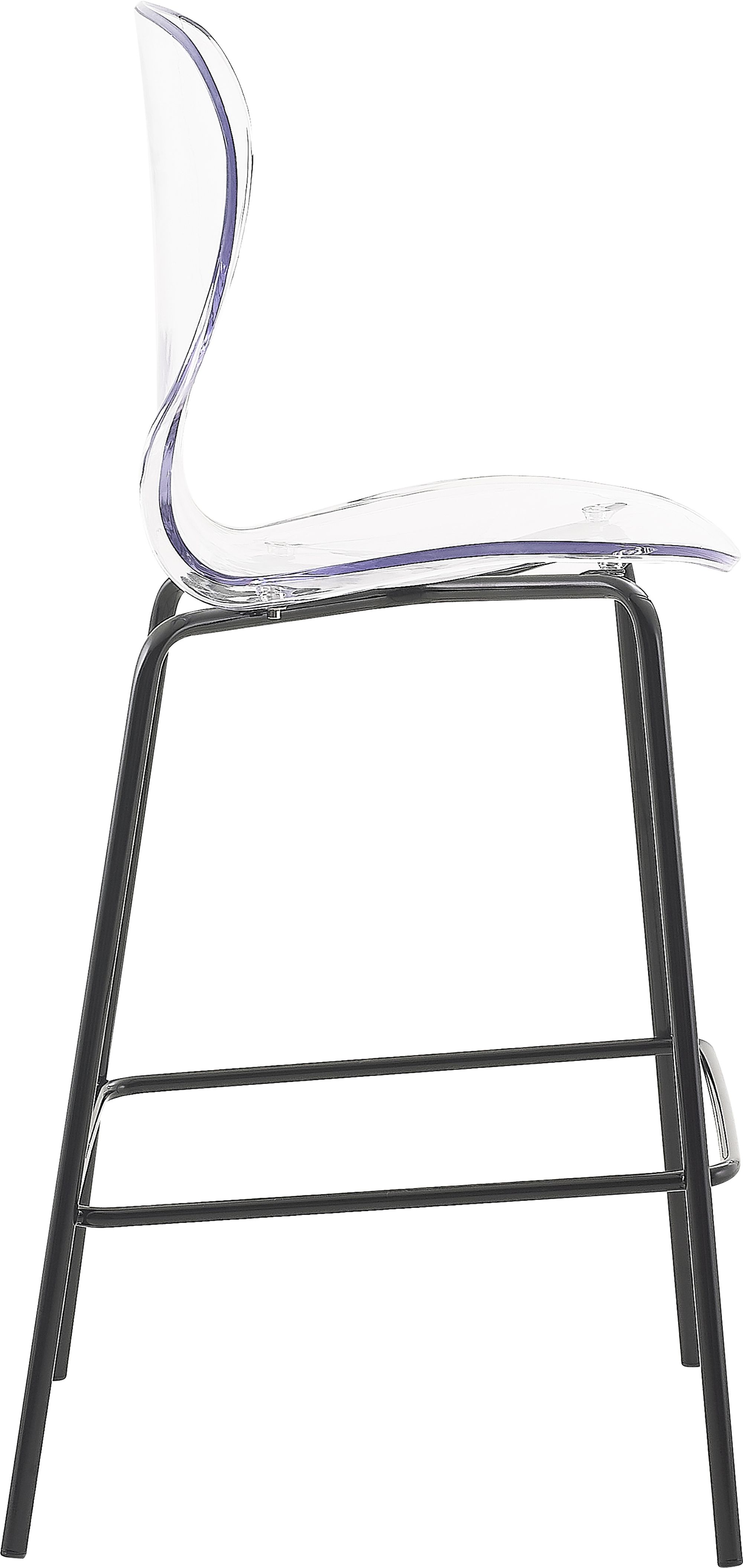Clarion Polycarbonate Counter Stool with Metal Frame