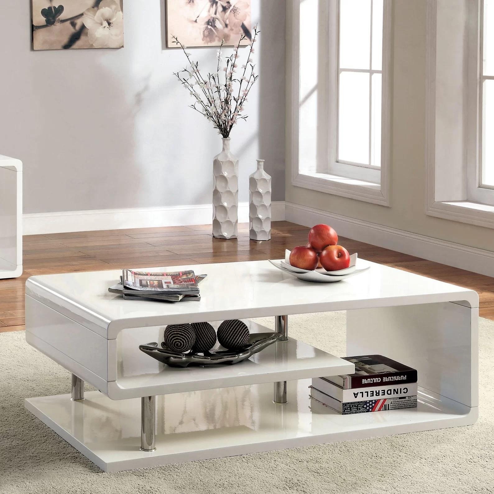 Ninove Lacquer/Wood Storage Coffee Table