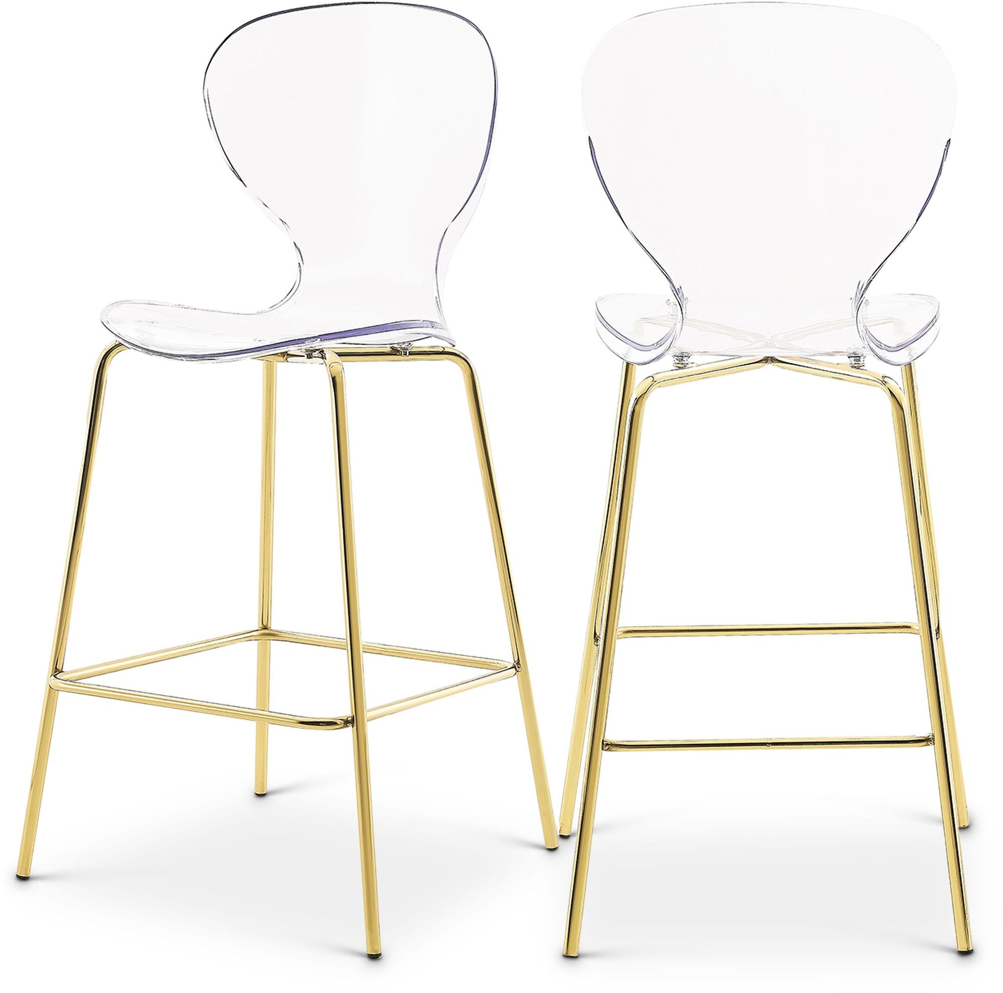 Clarion Polycarbonate Counter Stool with Metal Frame