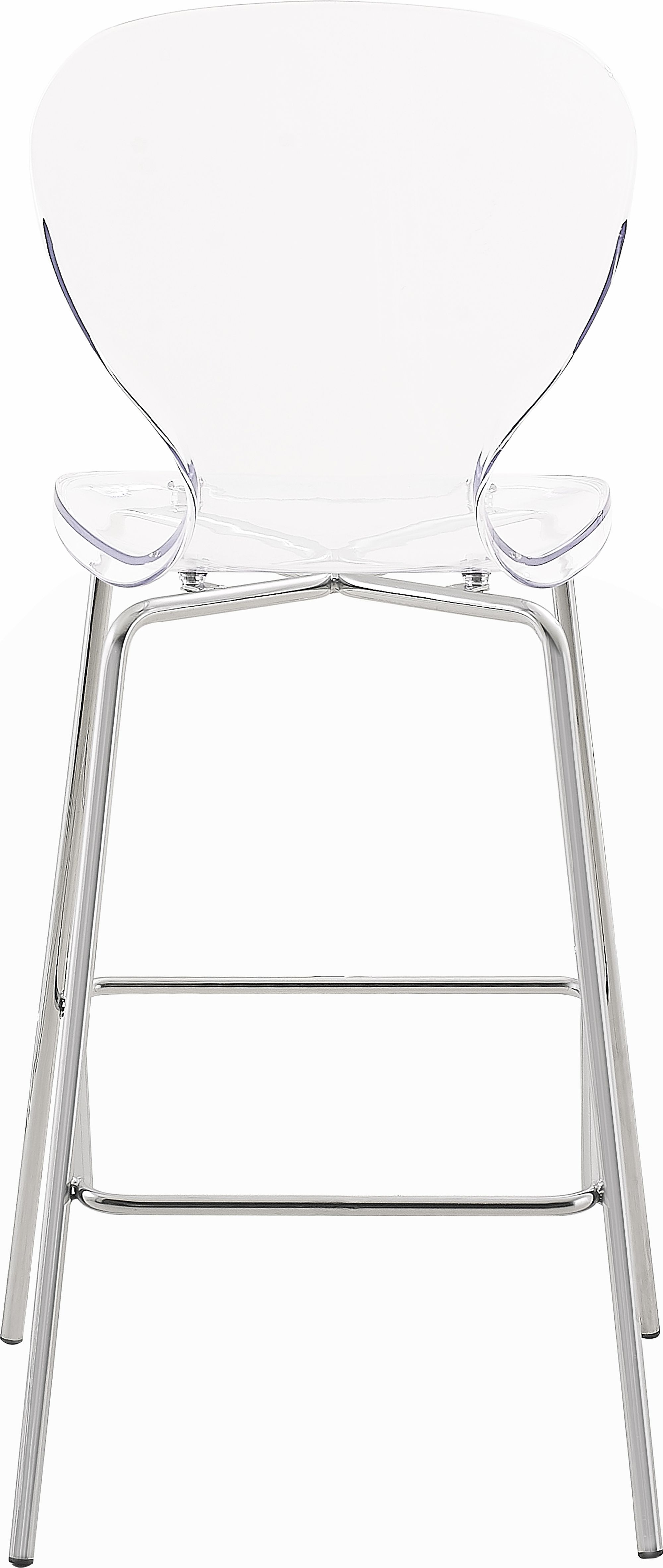 Clarion Polycarbonate Counter Stool with Chrome Metal Frame