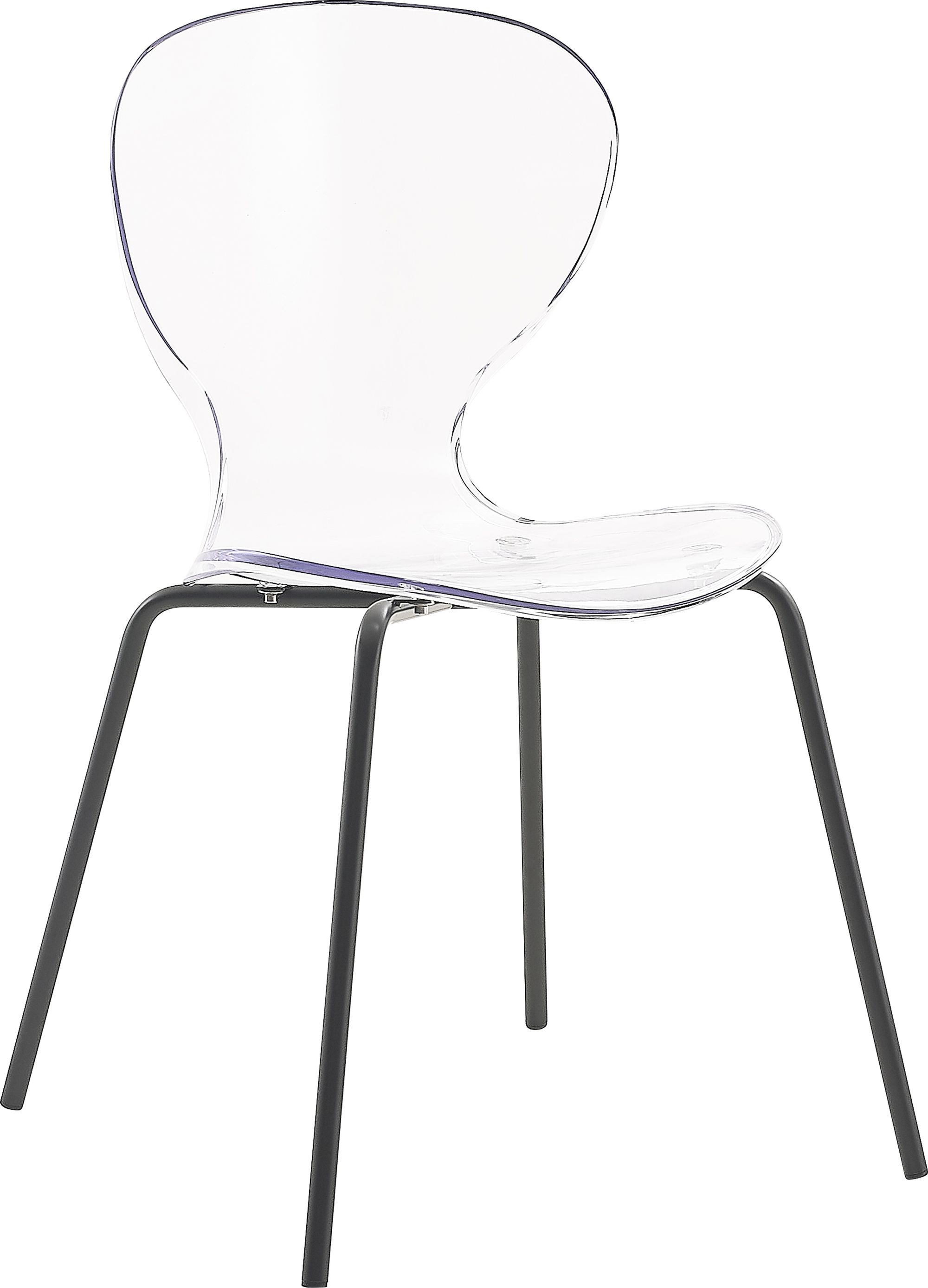 Clarion Polycarbonate Dining Chair with Metal Frame