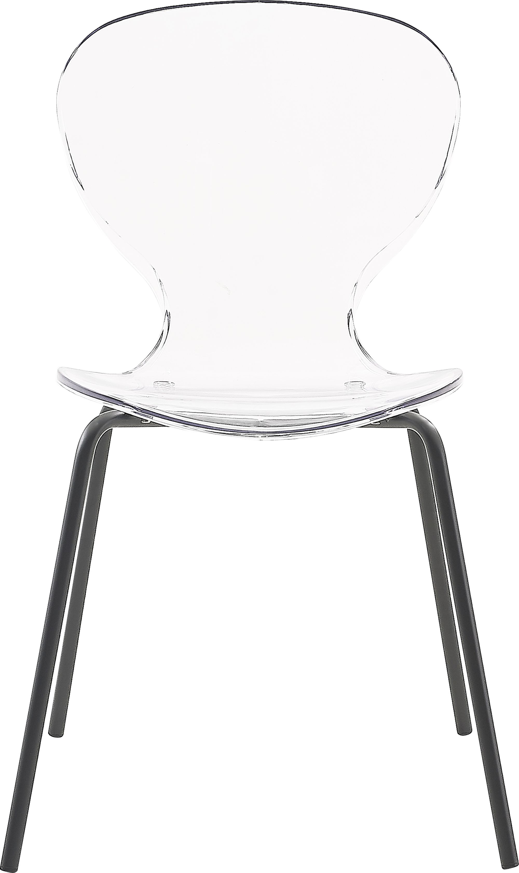 Clarion Polycarbonate Dining Chair with Metal Frame