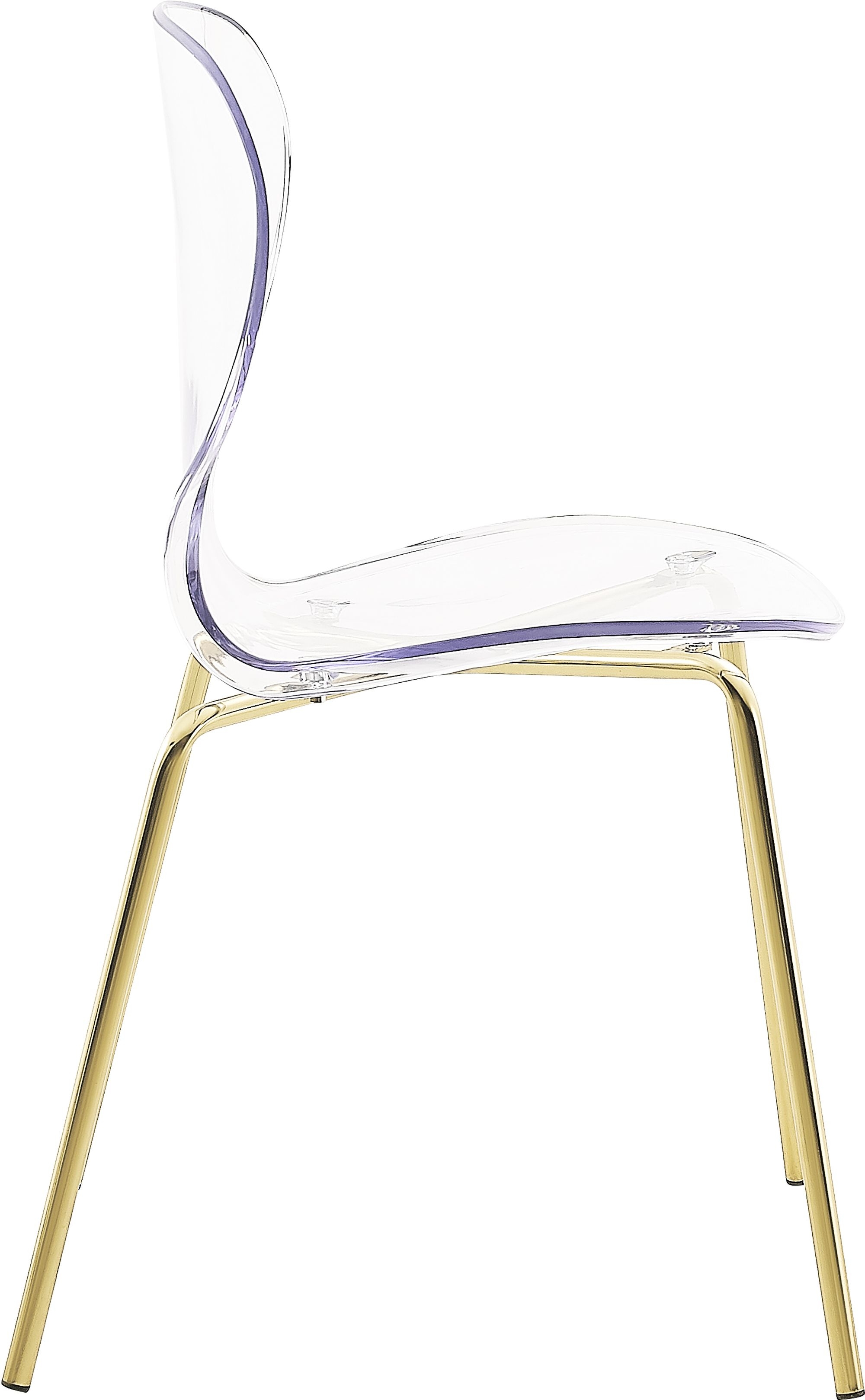 Clarion Polycarbonate Dining Chair with Metal Frame