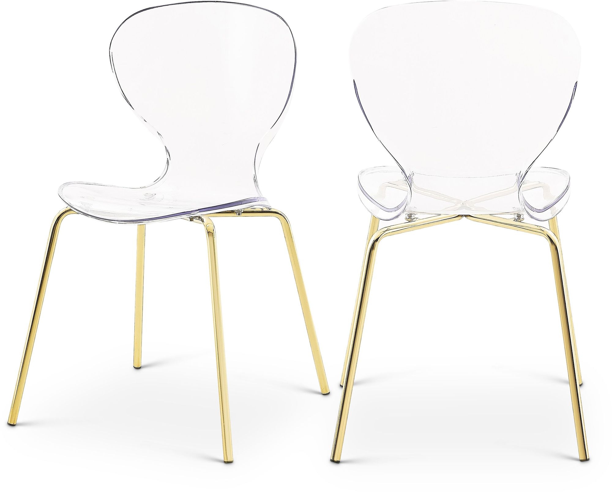 Clarion Polycarbonate Dining Chair with Metal Frame