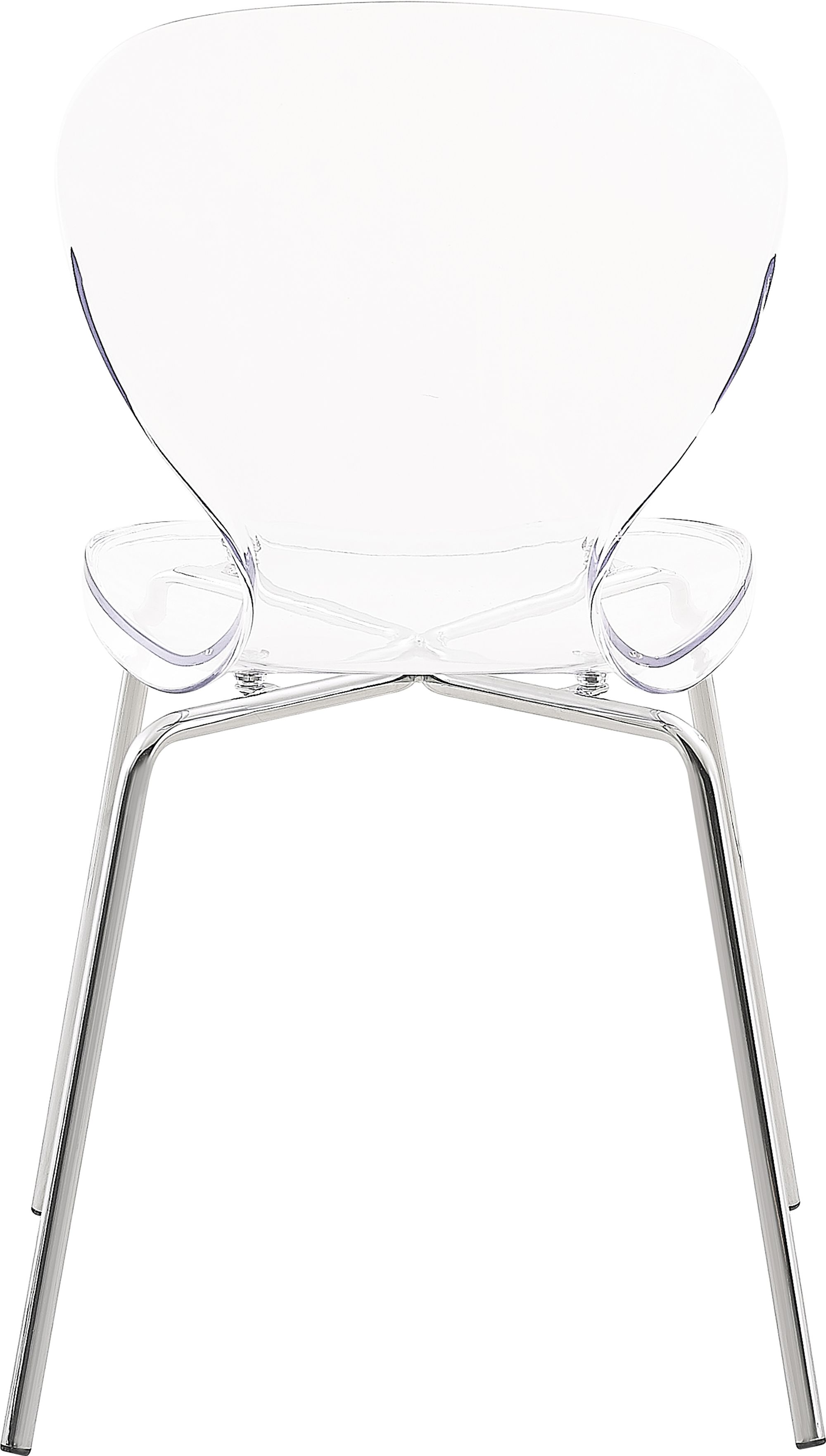 Clarion Polycarbonate Dining Chair with Chrome Metal Frame